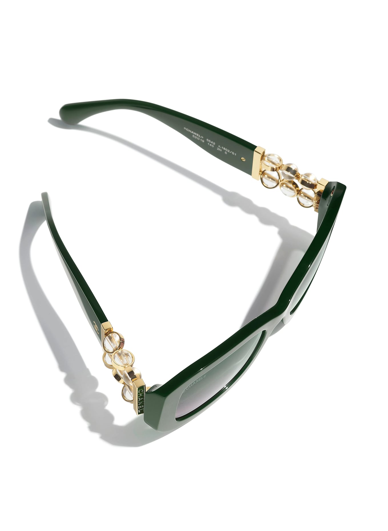 CHANEL Rechteckige Sonnenbrille: 1791S3 - GRÜN/ GRÜN