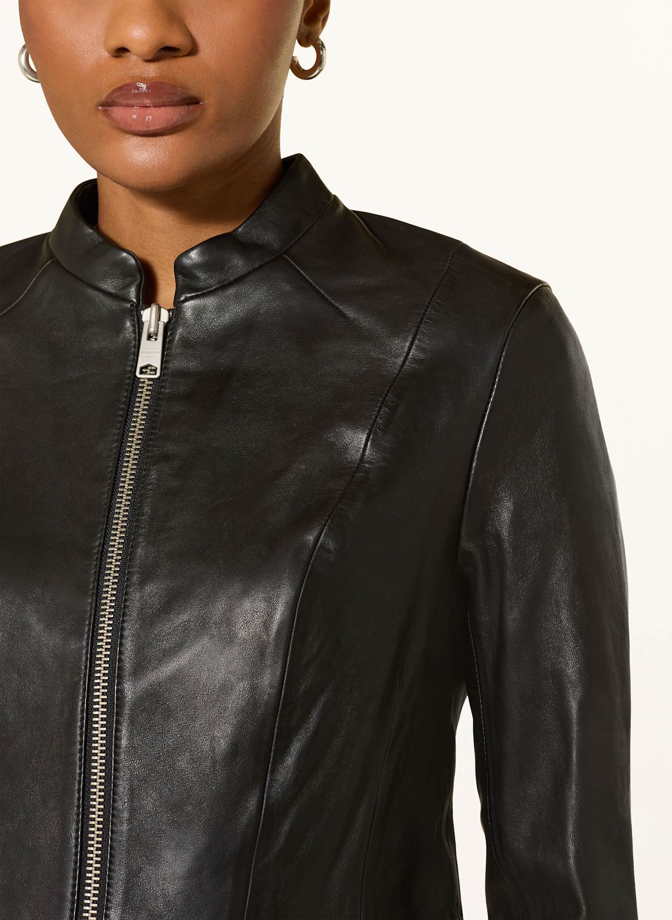 ALLSAINTS Lederjacke SADLER: SCHWARZ