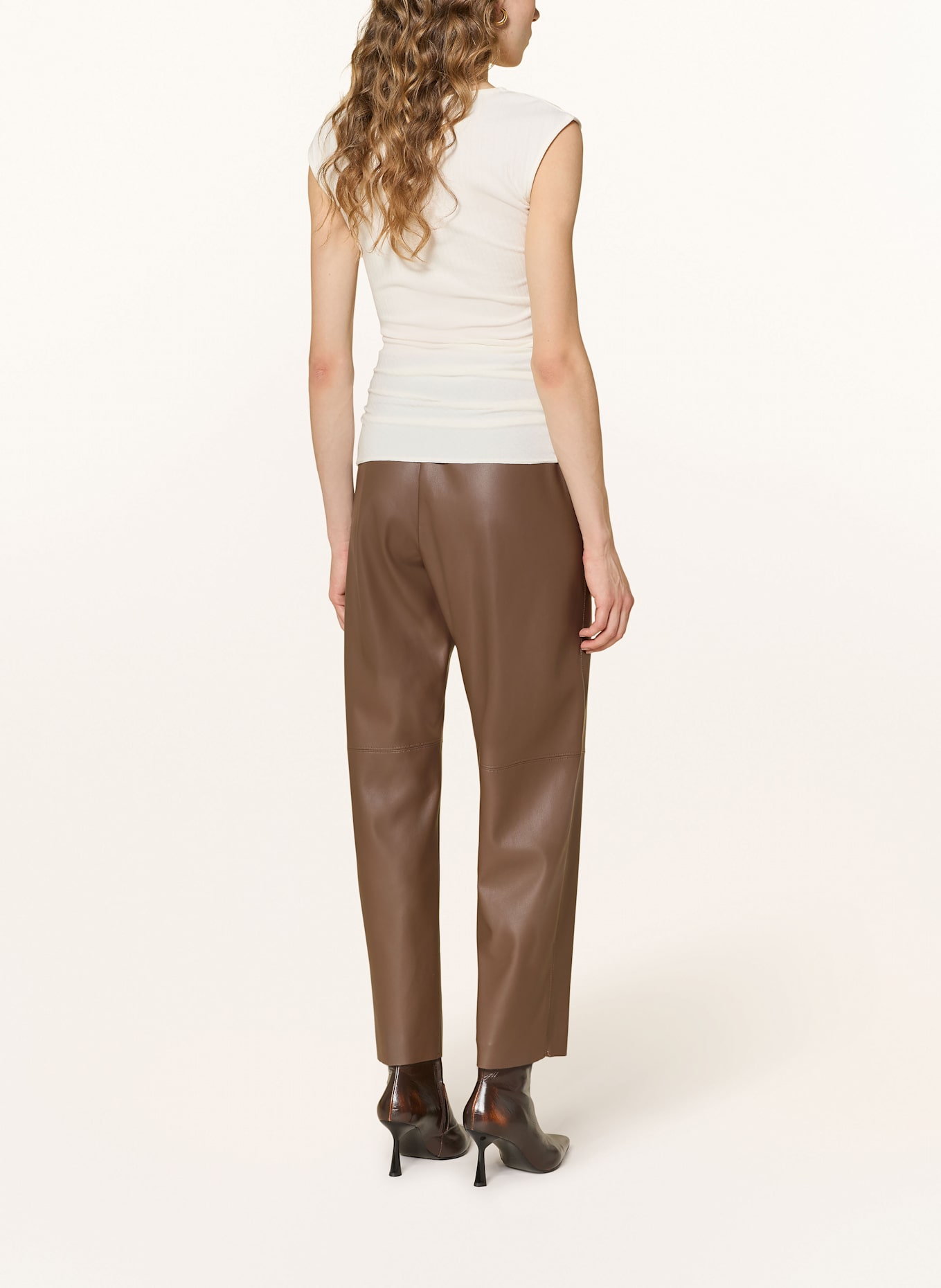 MAX & Co. Hose CREATIVO in Lederoptik: BRAUN