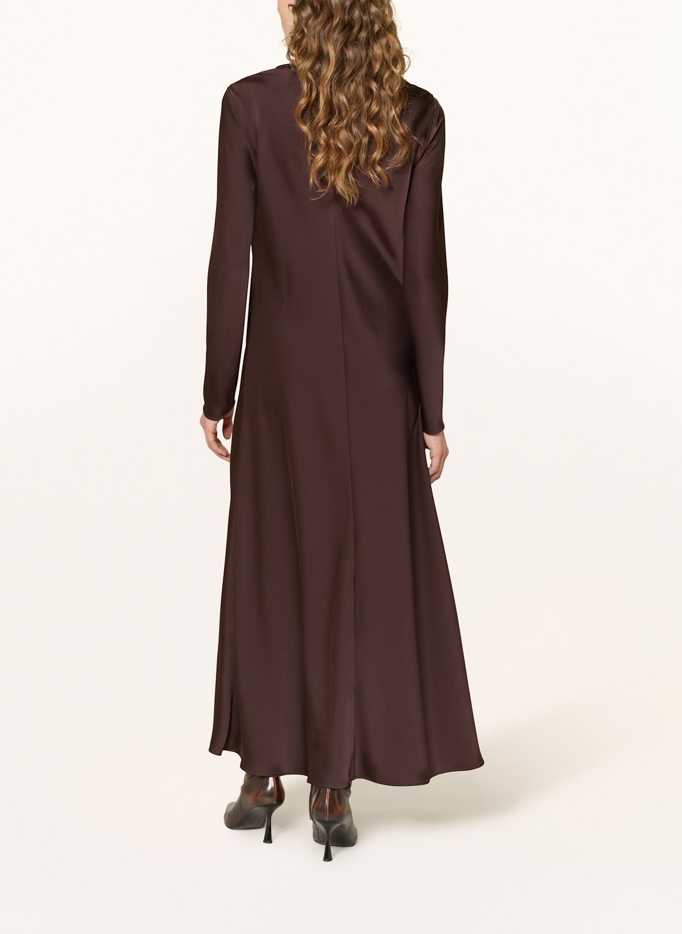 MAX & Co. Satinkleid GIRAFFA: DUNKELBRAUN