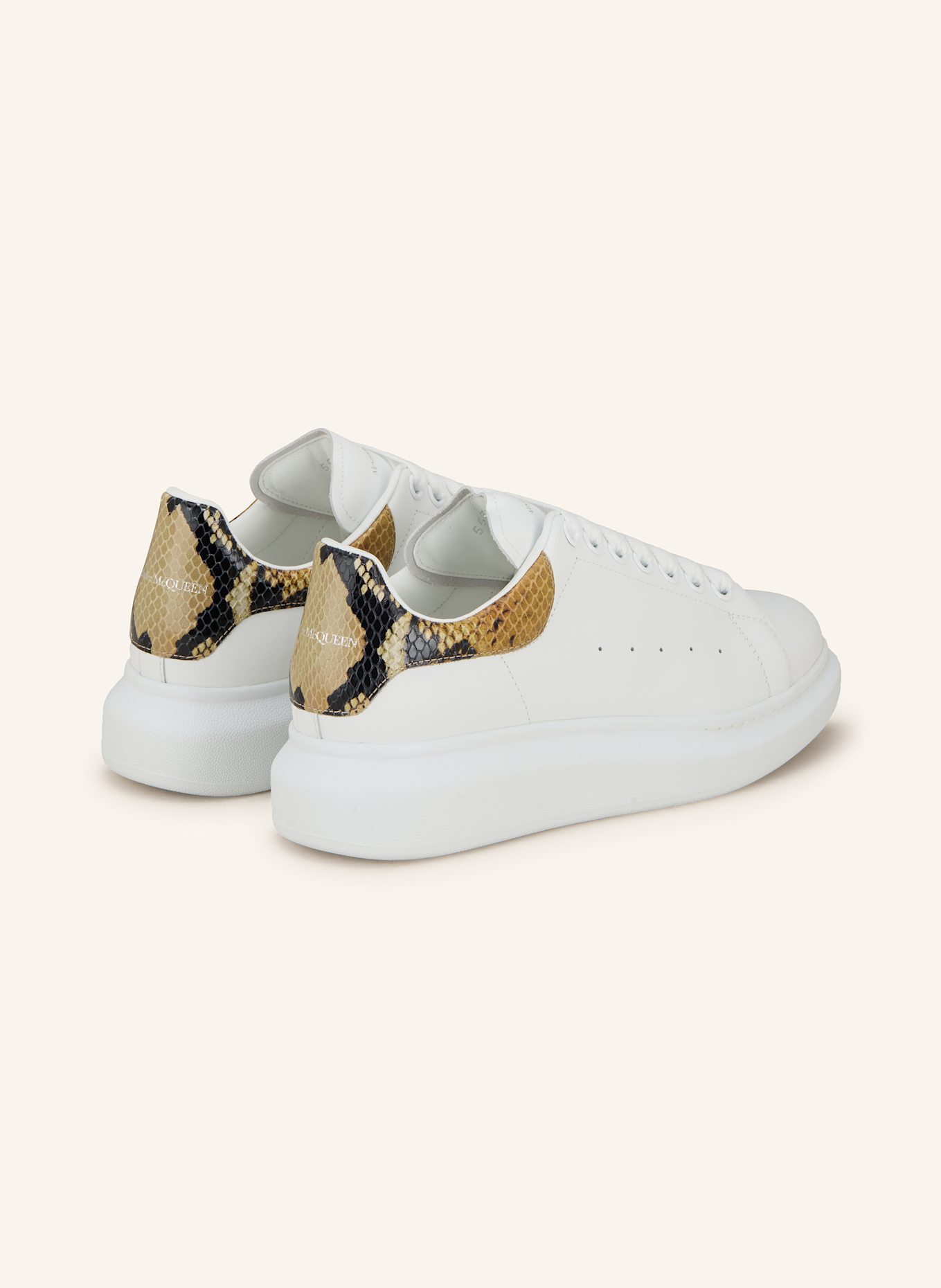 McQUEEN Sneaker: WEISS/ BEIGE