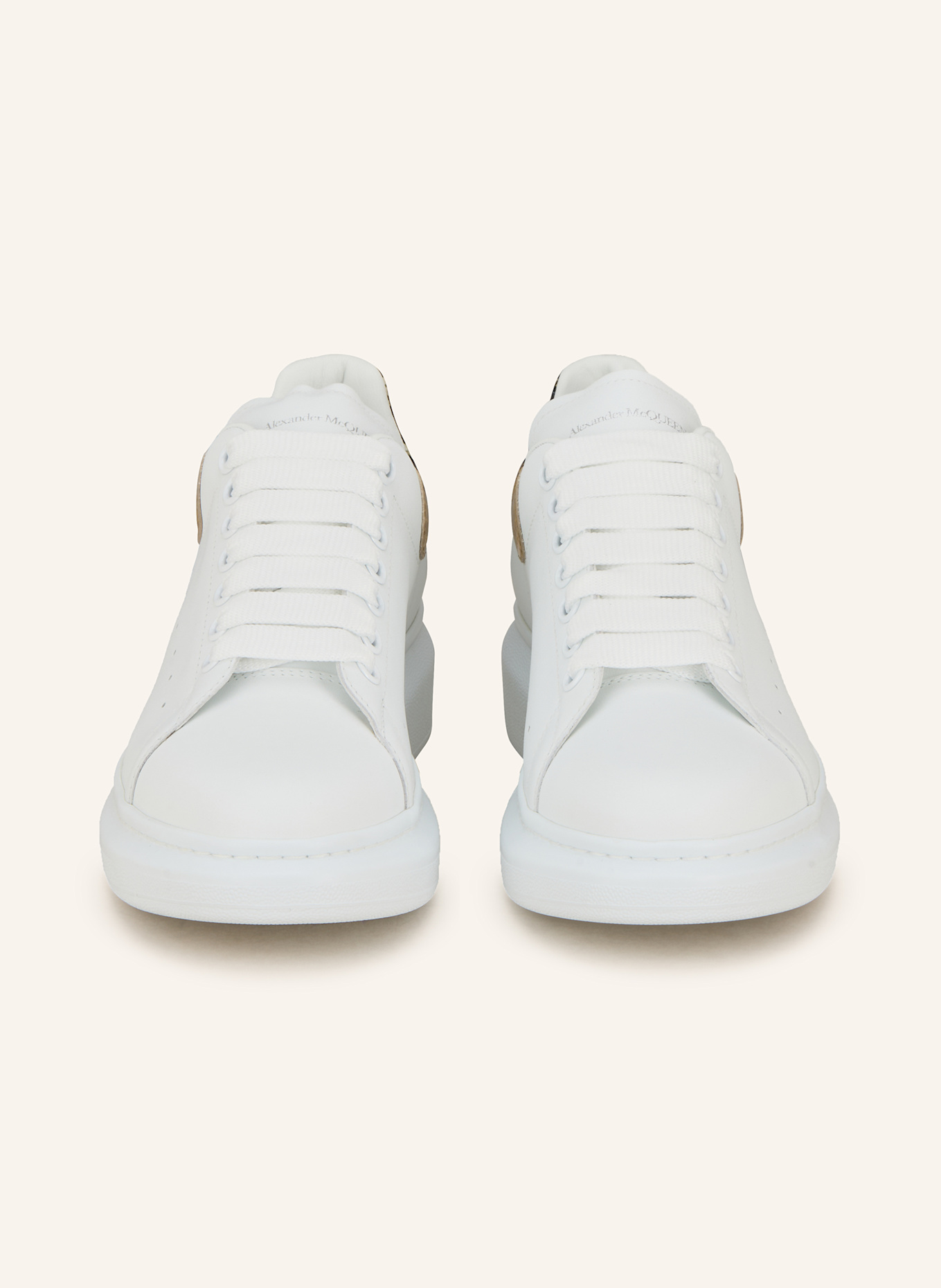 McQUEEN Sneaker: WEISS/ BEIGE