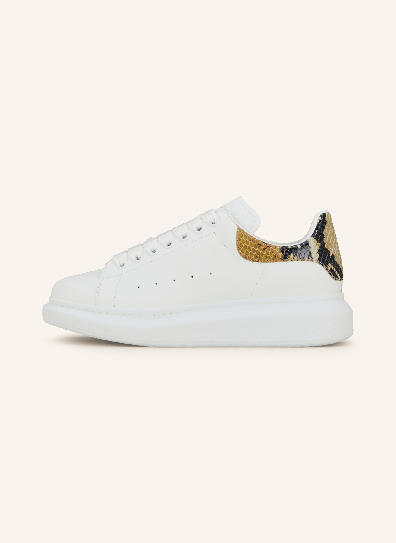 McQUEEN Sneaker: WEISS/ BEIGE