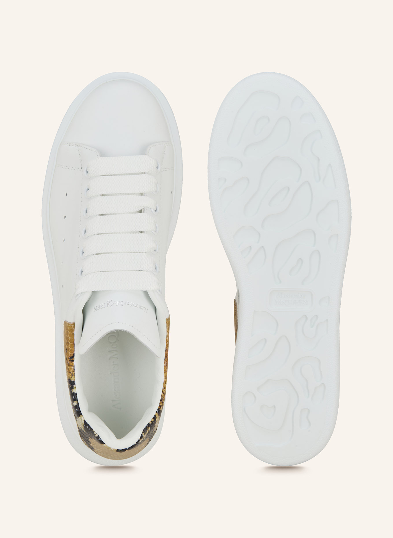 McQUEEN Sneaker: WEISS/ BEIGE