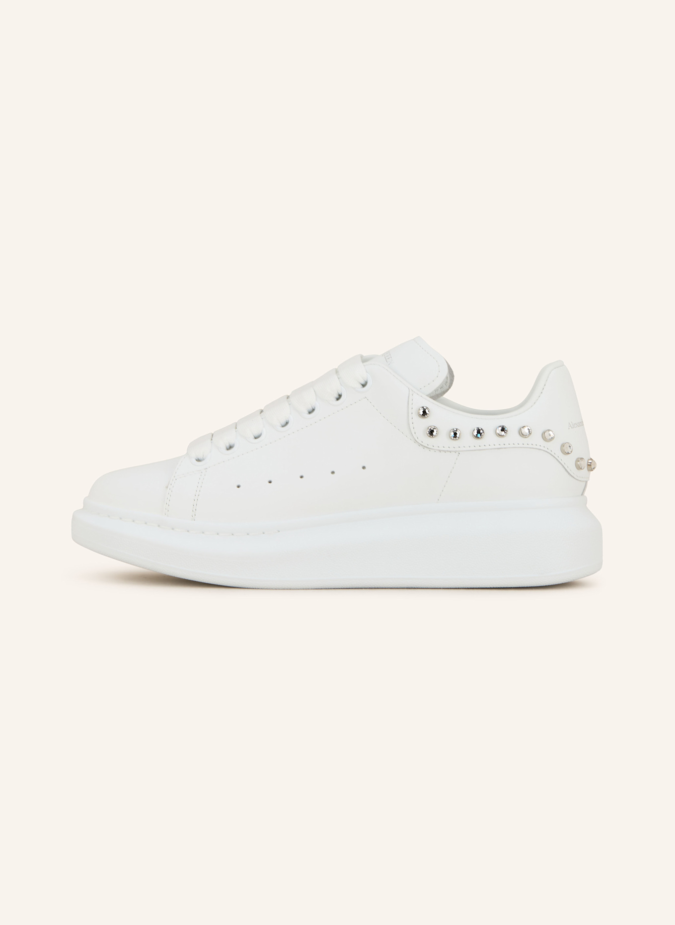 McQUEEN Sneaker mit Schmucksteinen: WEISS