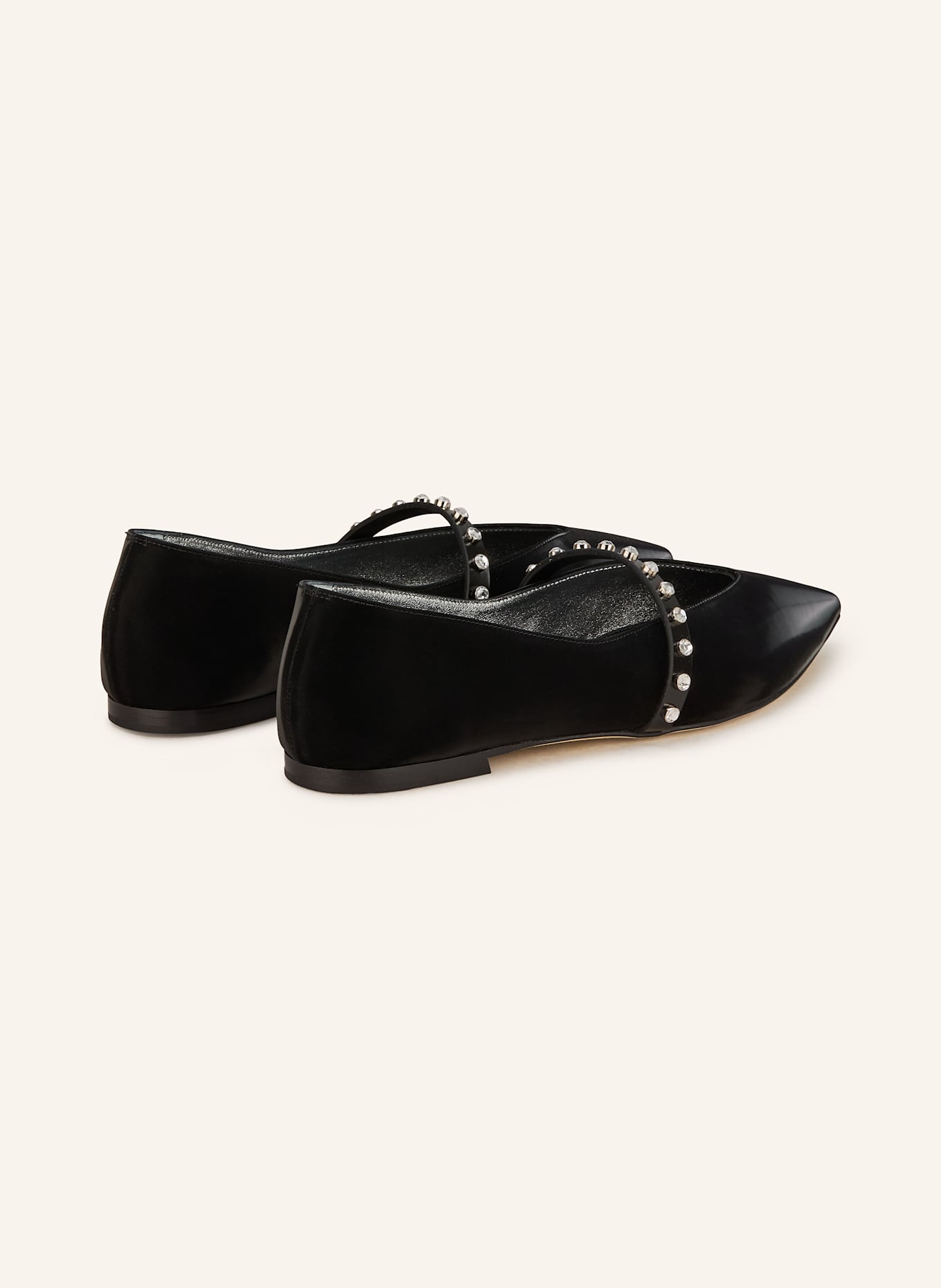 McQUEEN Ballerinas mit Schmucksteinen: SCHWARZ