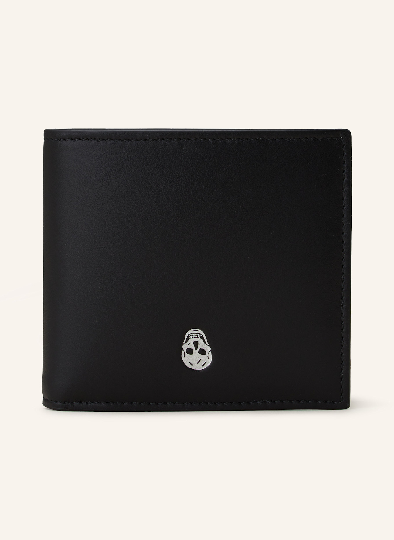 McQUEEN Kartenetui: SCHWARZ / SILBER