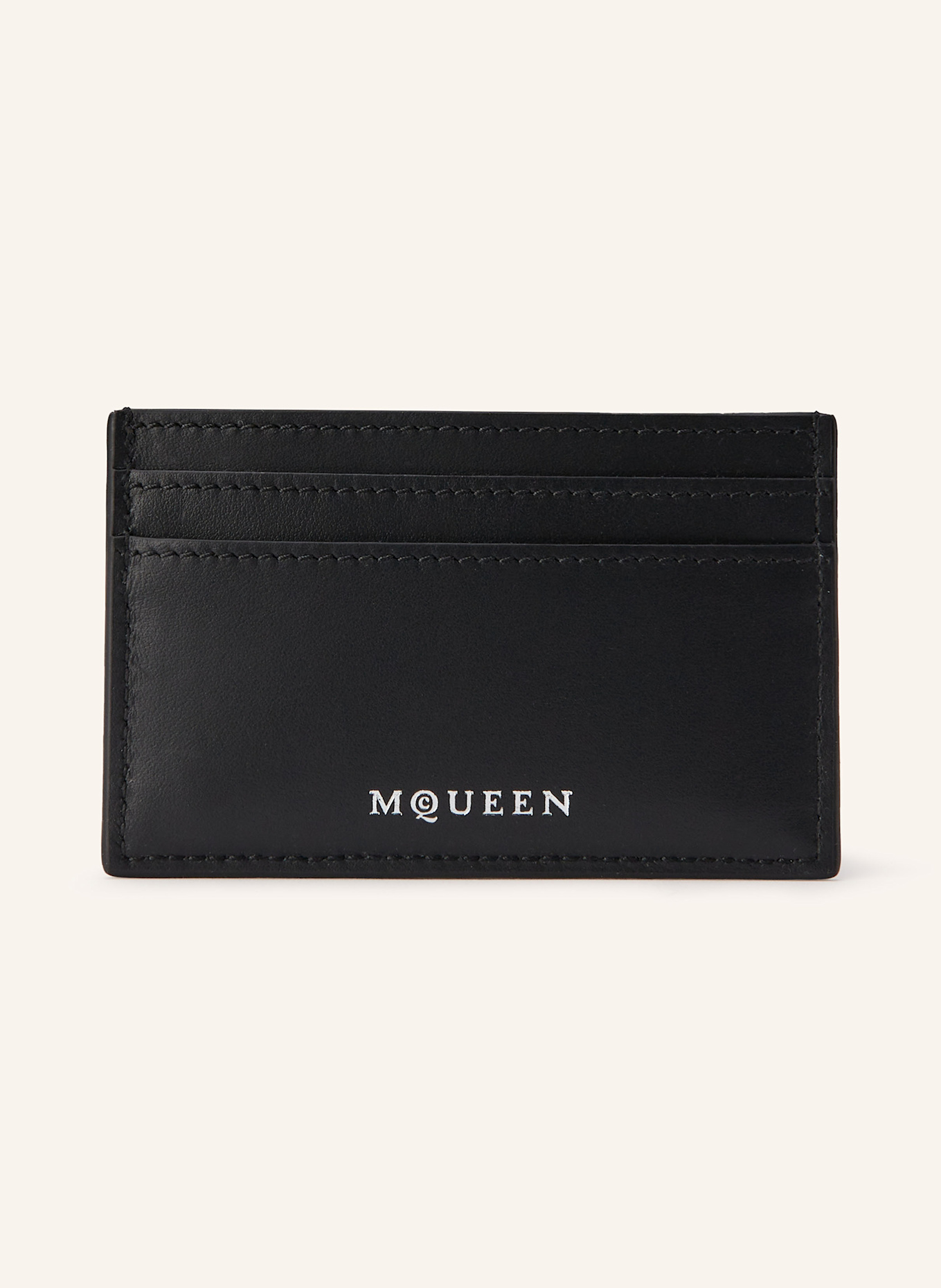 McQUEEN Kartenetui SKULL: SCHWARZ