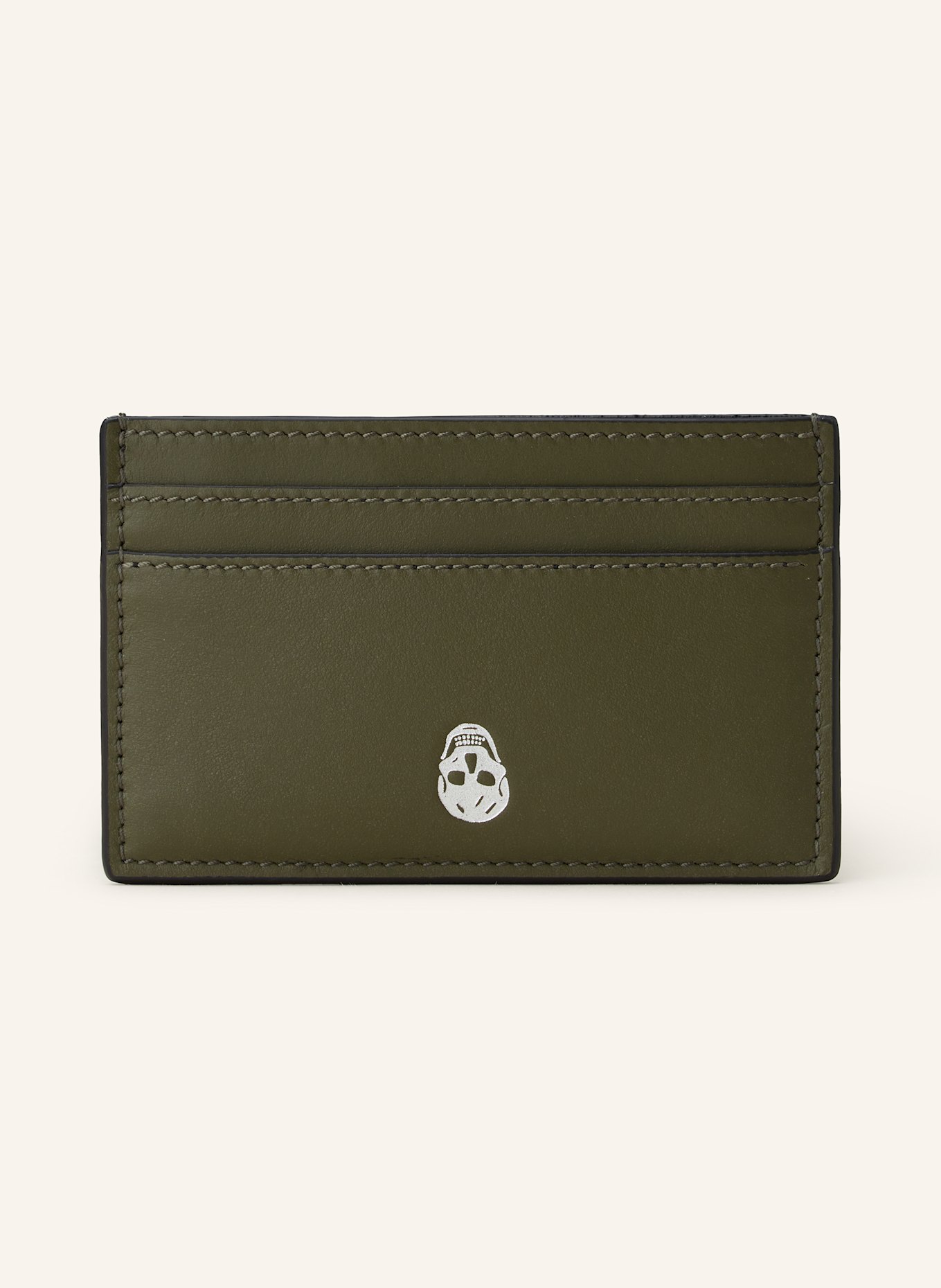 McQUEEN Kartenetui SKULL: KHAKI