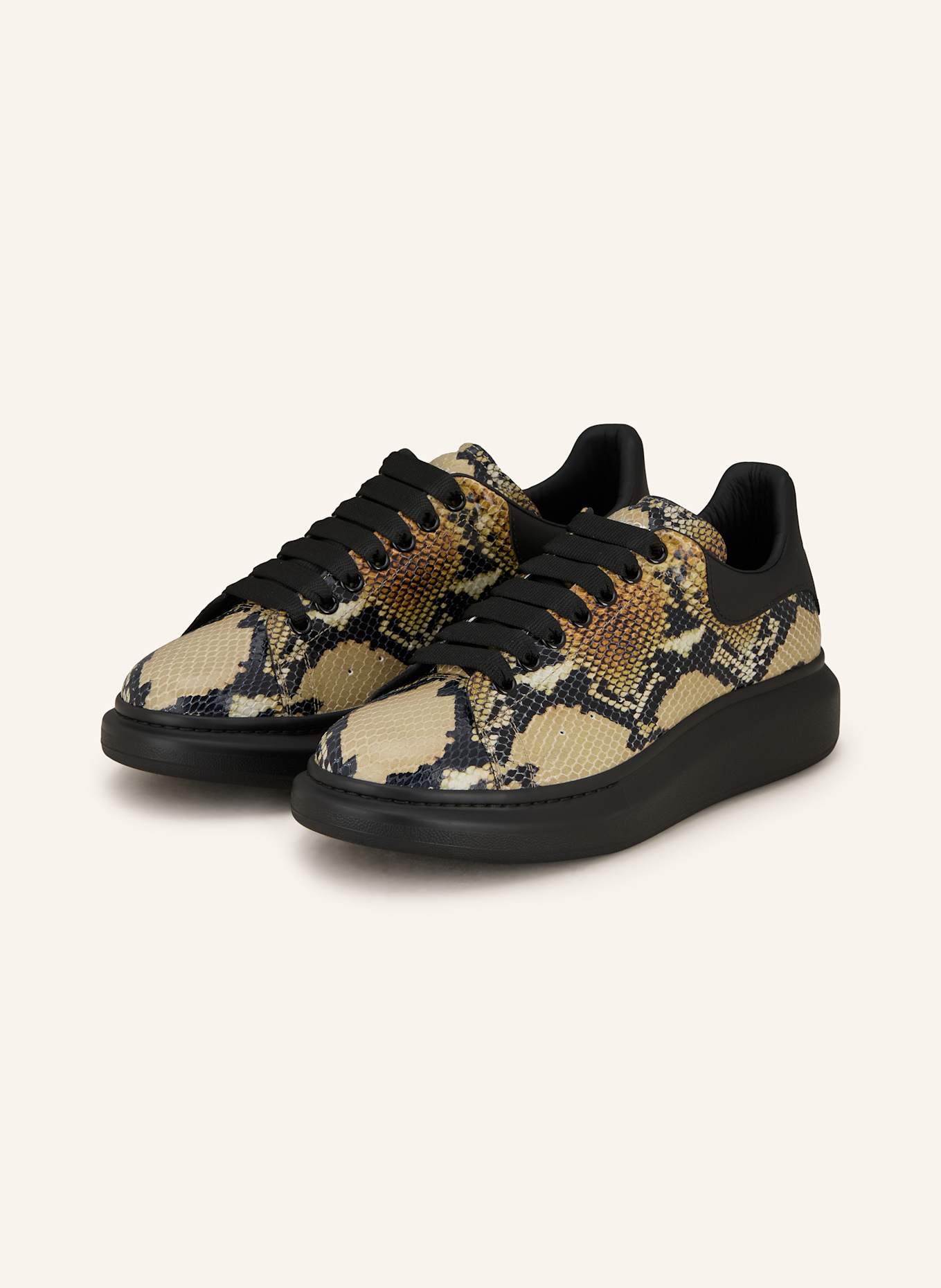 McQUEEN Sneaker: SCHWARZ/ BEIGE