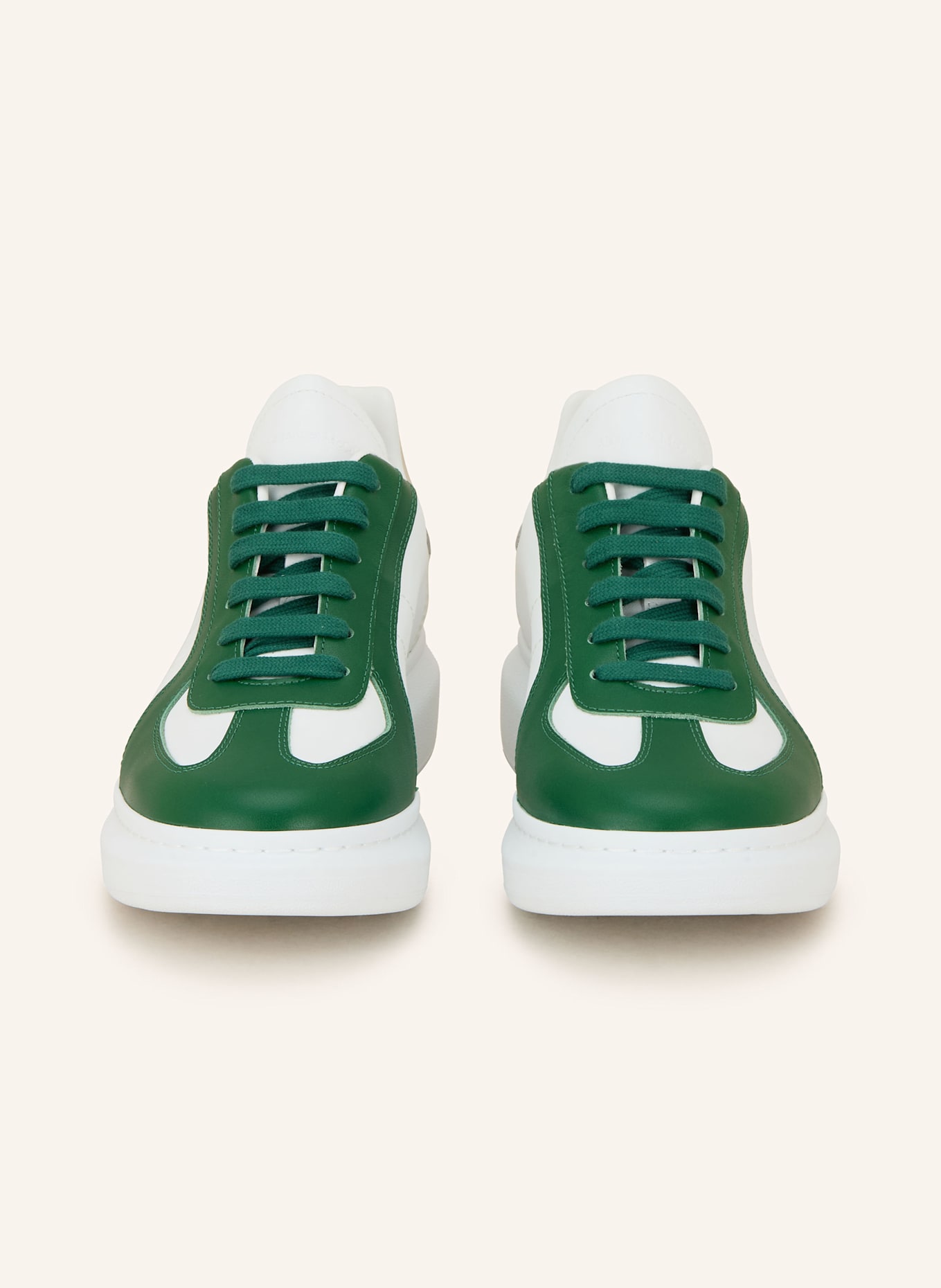 McQUEEN Sneaker: WEISS/ GRÜN/ BEIGE