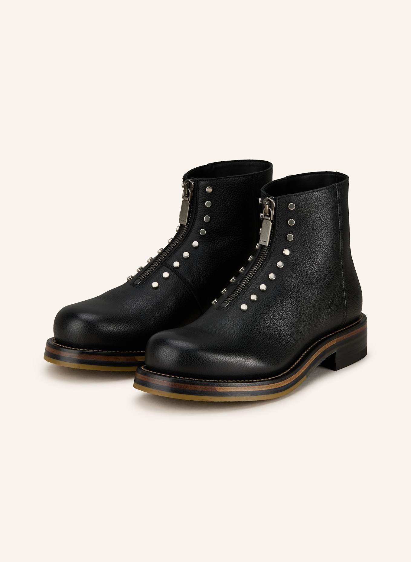 McQUEEN Boots mit Nieten: SCHWARZ
