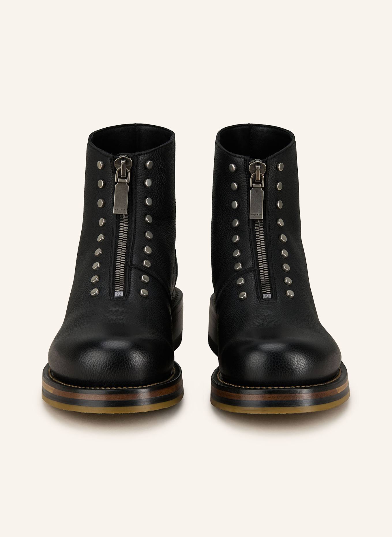 McQUEEN Boots mit Nieten: SCHWARZ