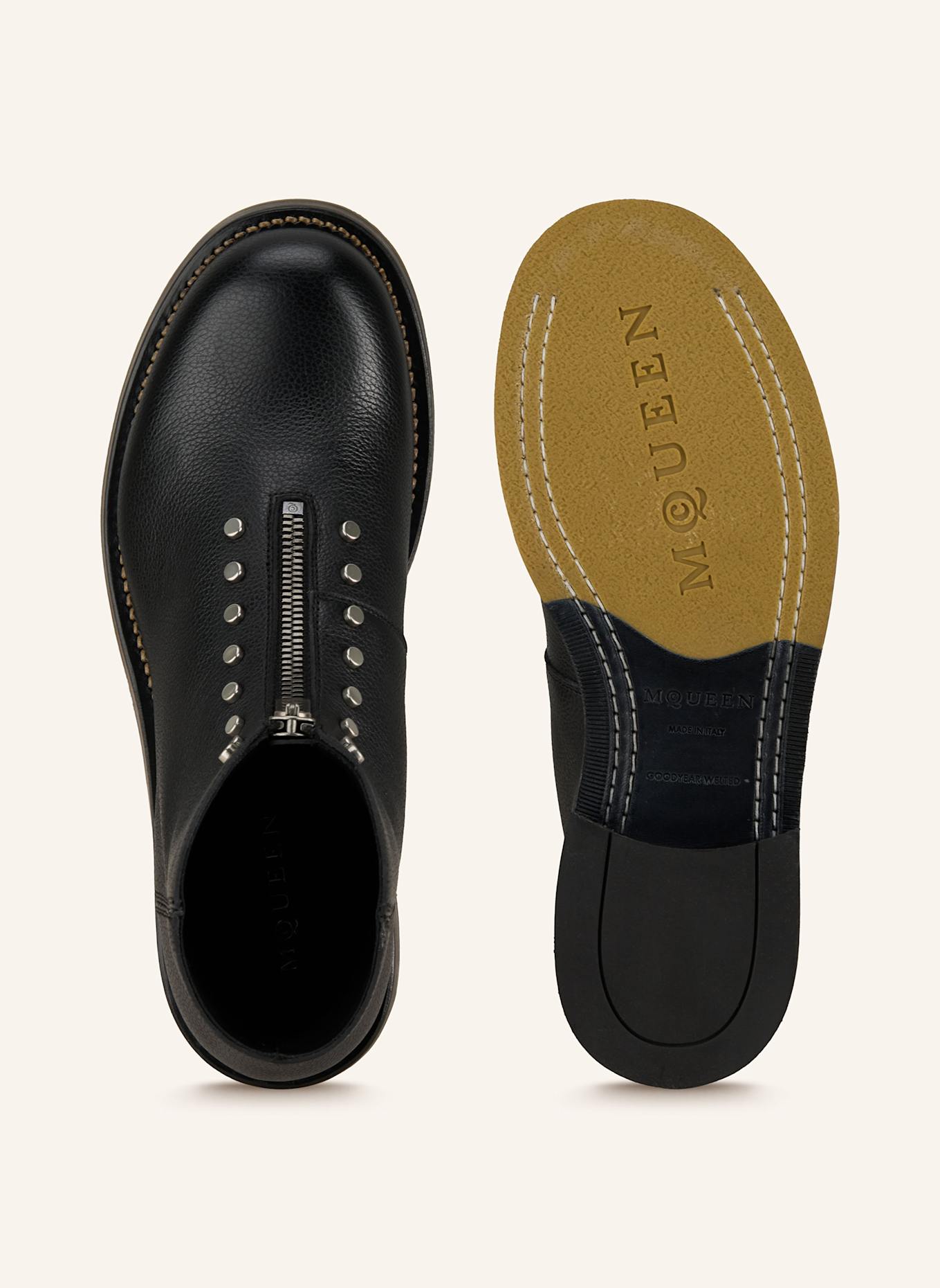 McQUEEN Boots mit Nieten: SCHWARZ