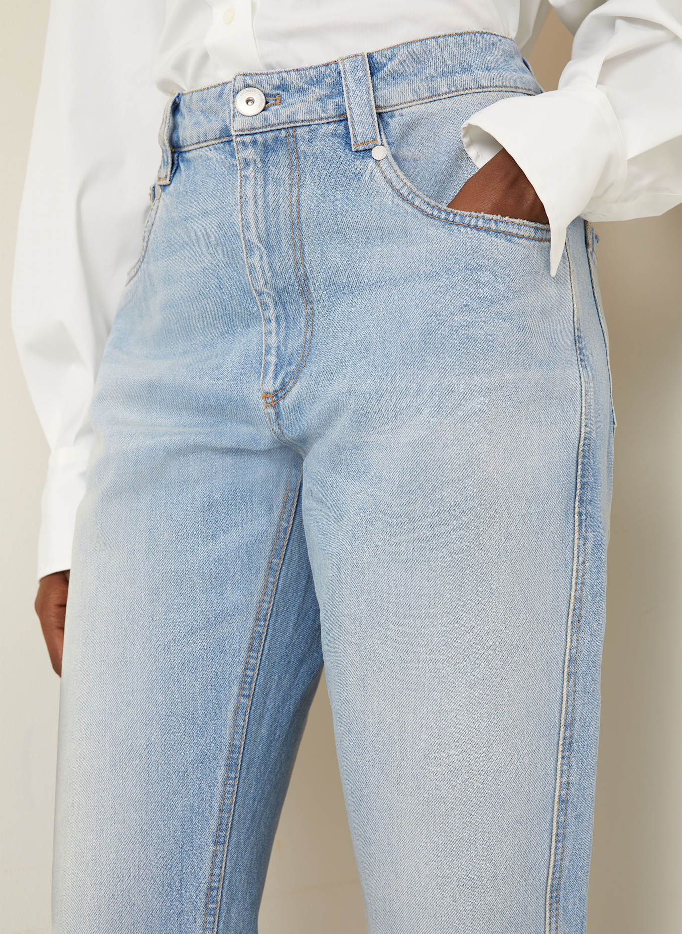 BRUNELLO CUCINELLI 7/8-Jeans: C9044 AGED LIGHT BLUE DENIM