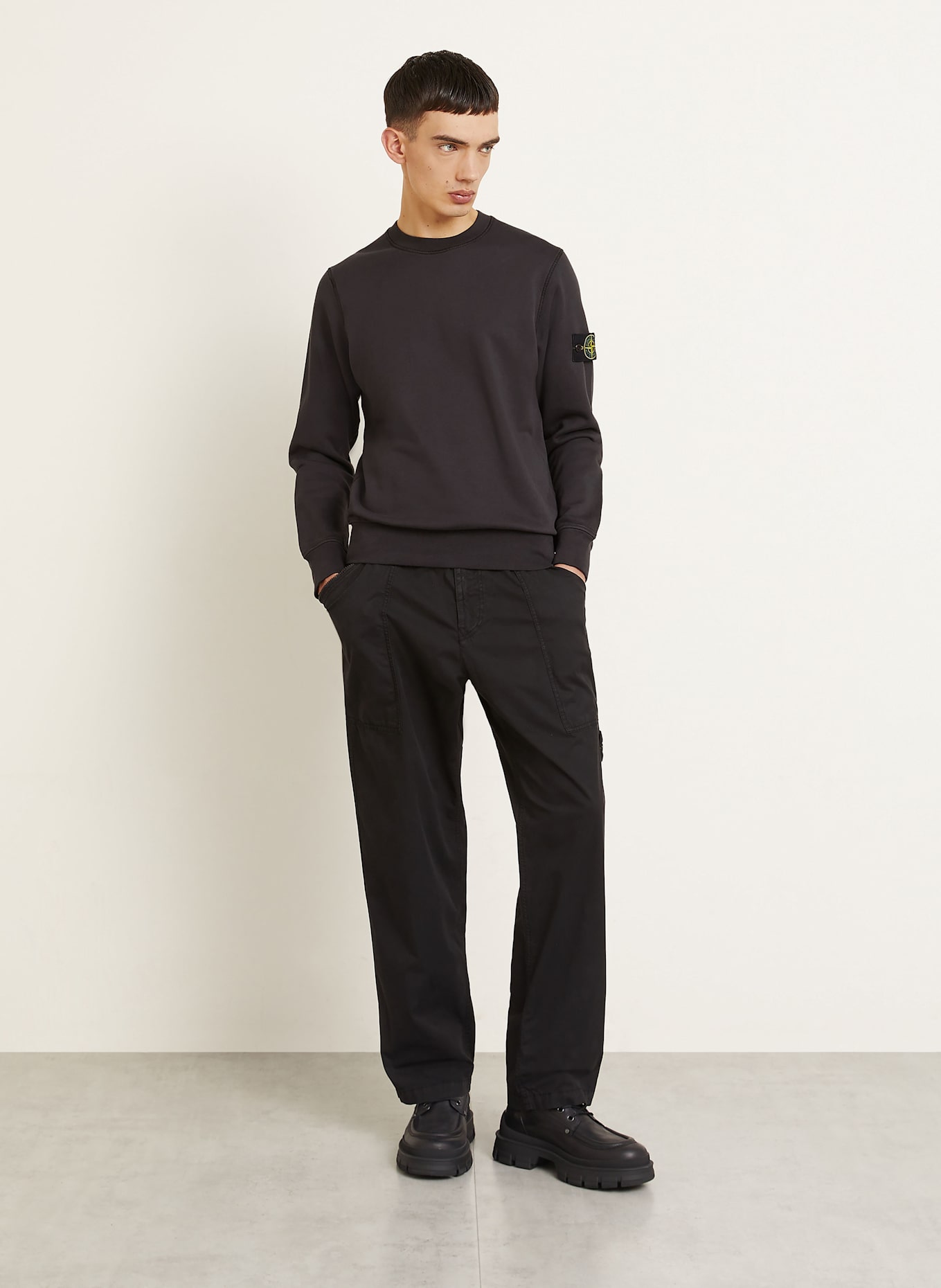 STONE ISLAND Sweatshirt: DUNKELGRAU