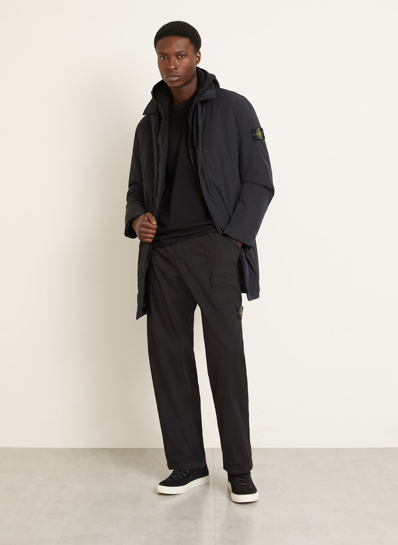 STONE ISLAND Mantel mit Primaloft®-Isolierung: SCHWARZ