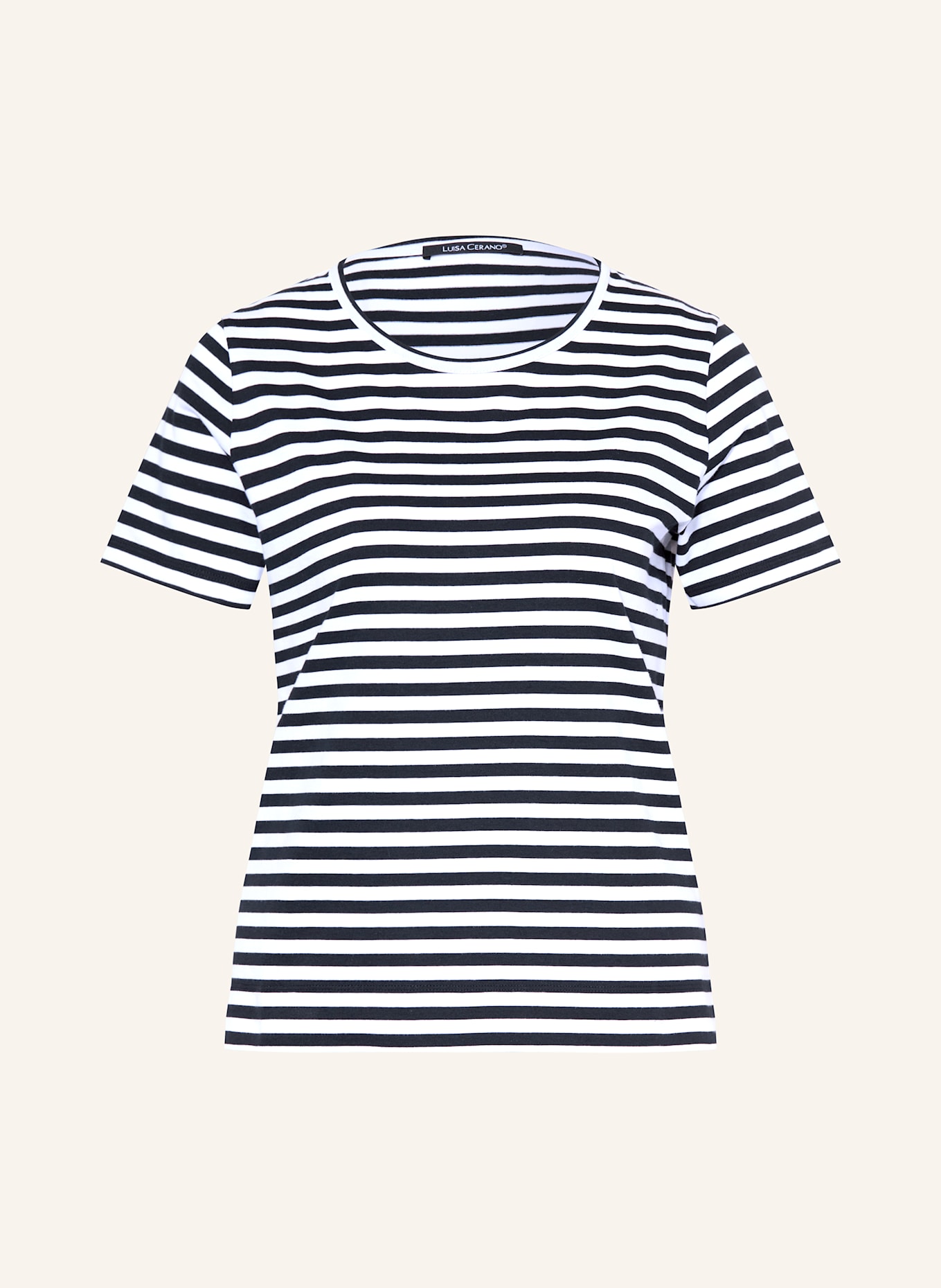 LUISA CERANO T-Shirt: DUNKELBLAU / WEISS