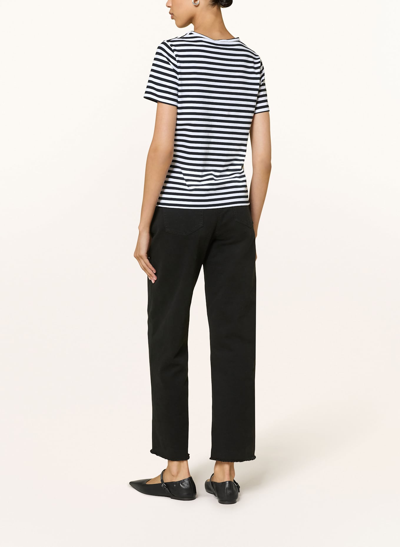 LUISA CERANO T-Shirt: DUNKELBLAU / WEISS