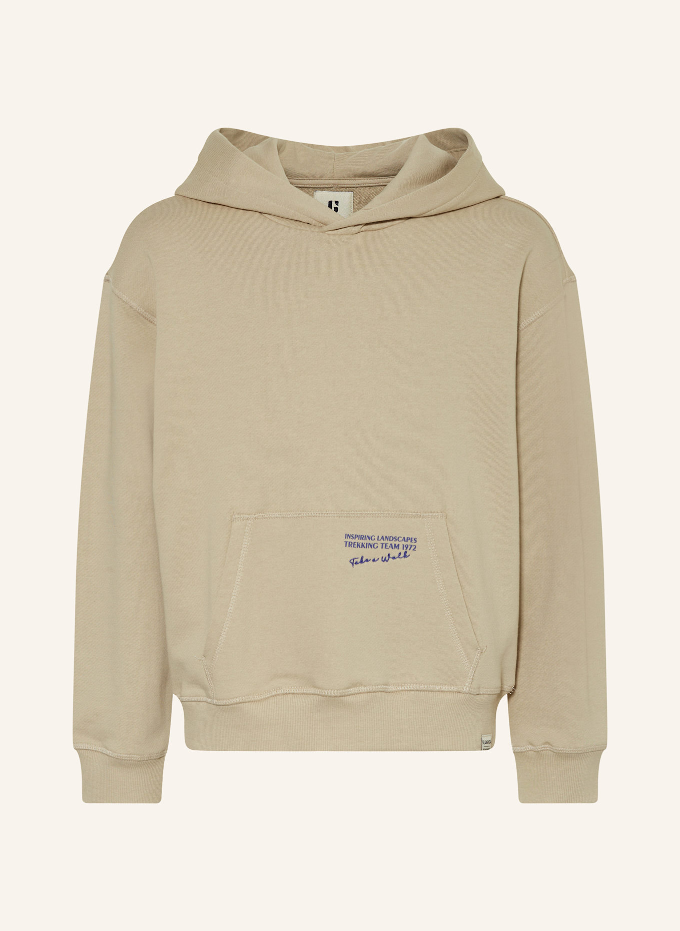 GARCIA Hoodie: HELLBRAUN / BLAU