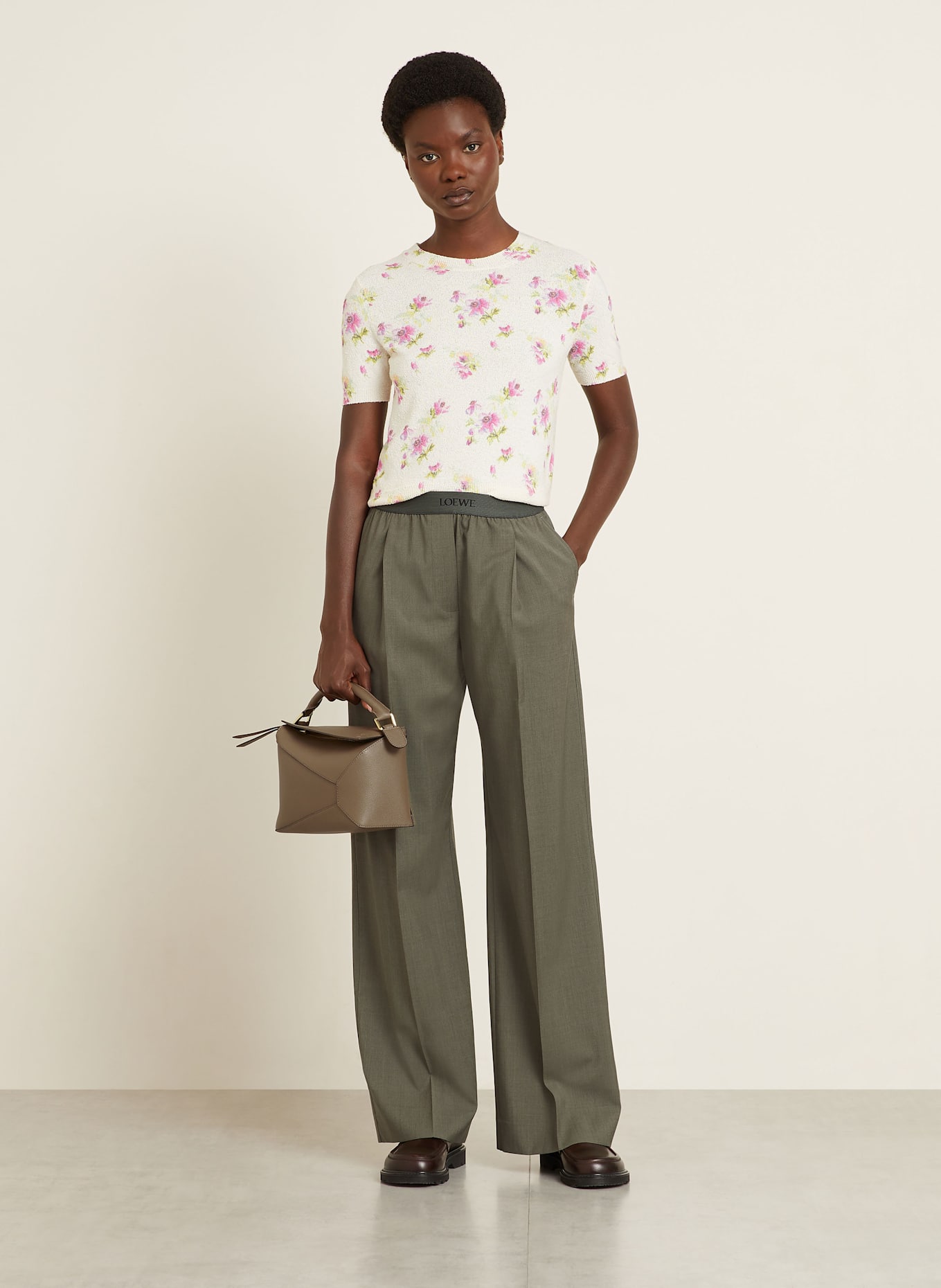 LOEWE Handtasche PUZZLE EDGE SMALL: TAUPE