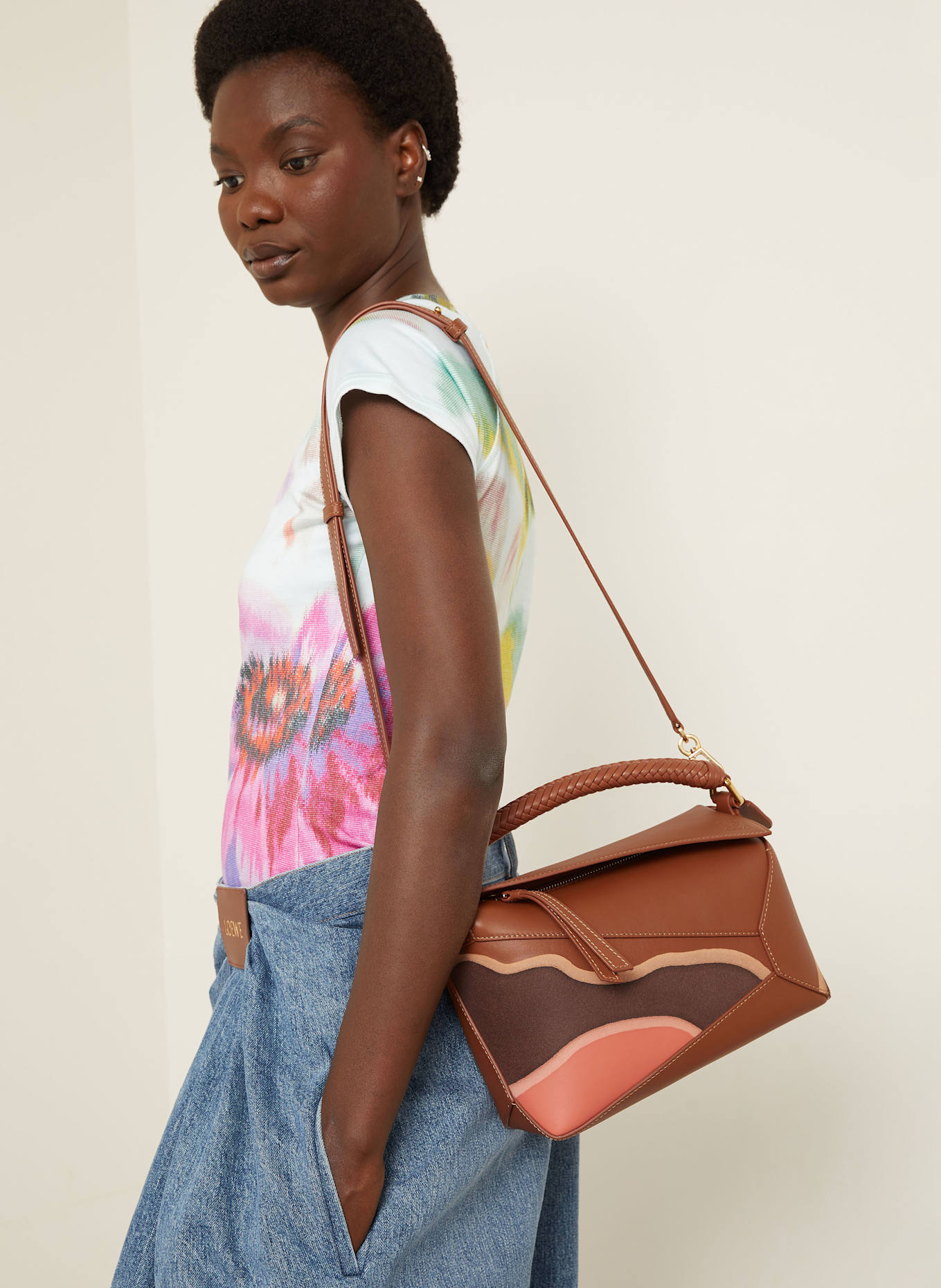 ハンドバッグ Loewe SMALL PUZZLE EDGE LANDSCAPE HANDBAG Loewe Puzzle Edge Landscape Small shoulder bag Loewe