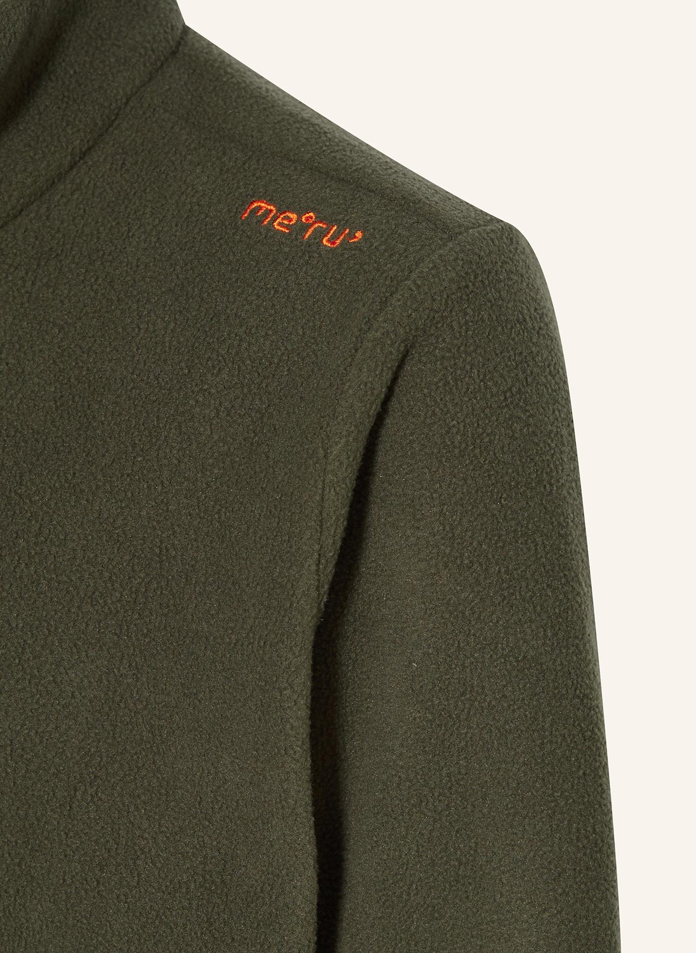 me°ru' Fleecejacke CANTERBURY: GRÜN / ORANGE