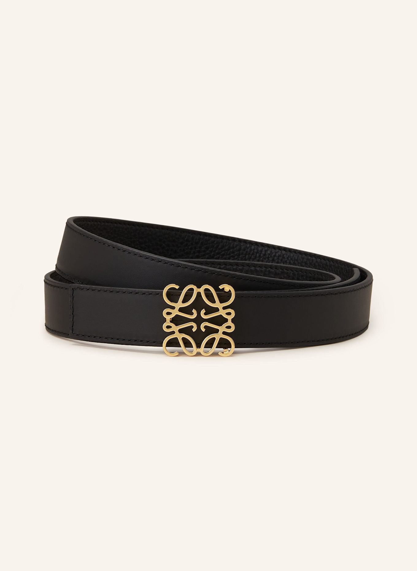 LOEWE Wendegürtel ANAGRAM: SCHWARZ/ GOLD