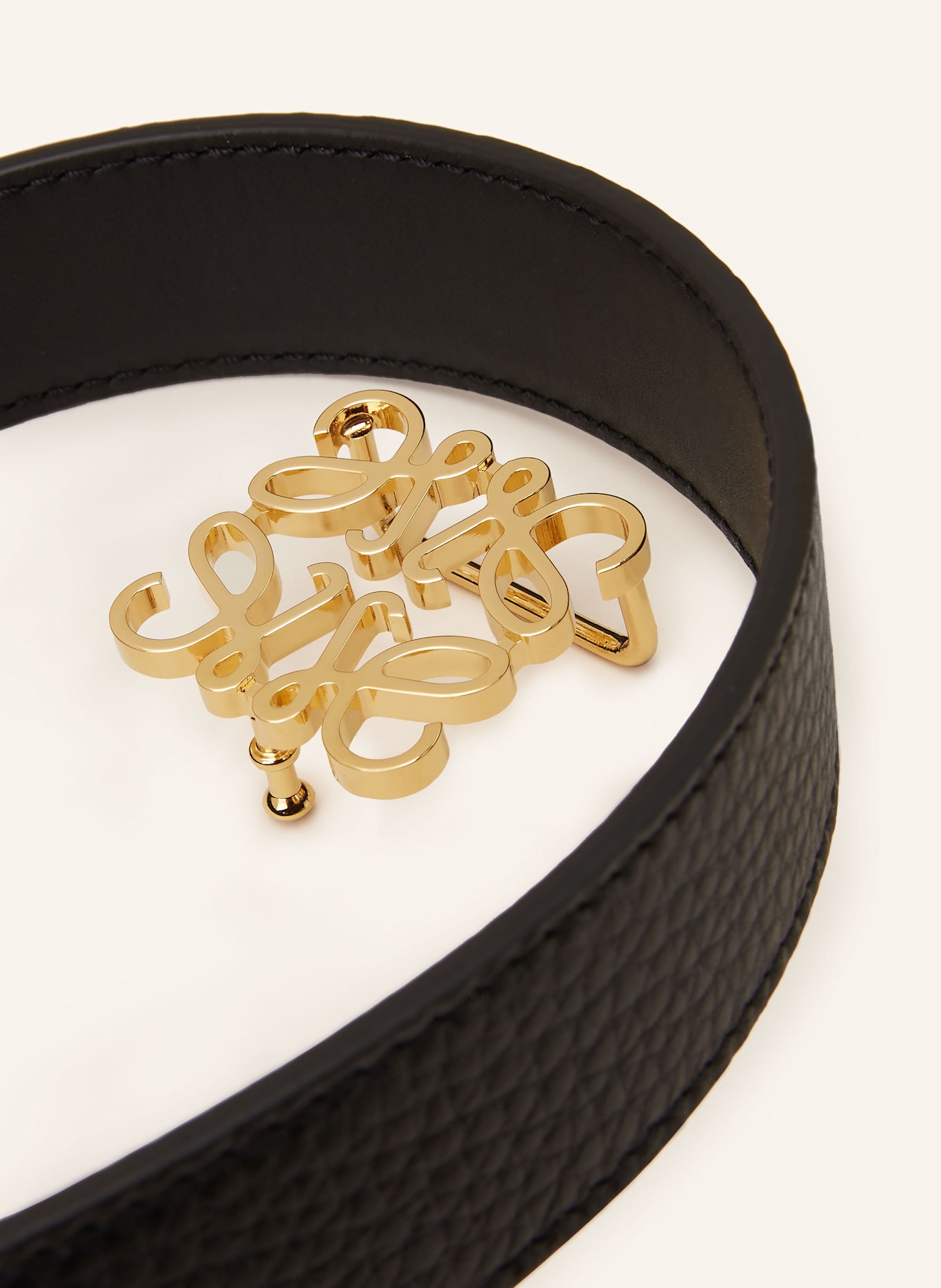 LOEWE Wendegürtel ANAGRAM: SCHWARZ/ GOLD