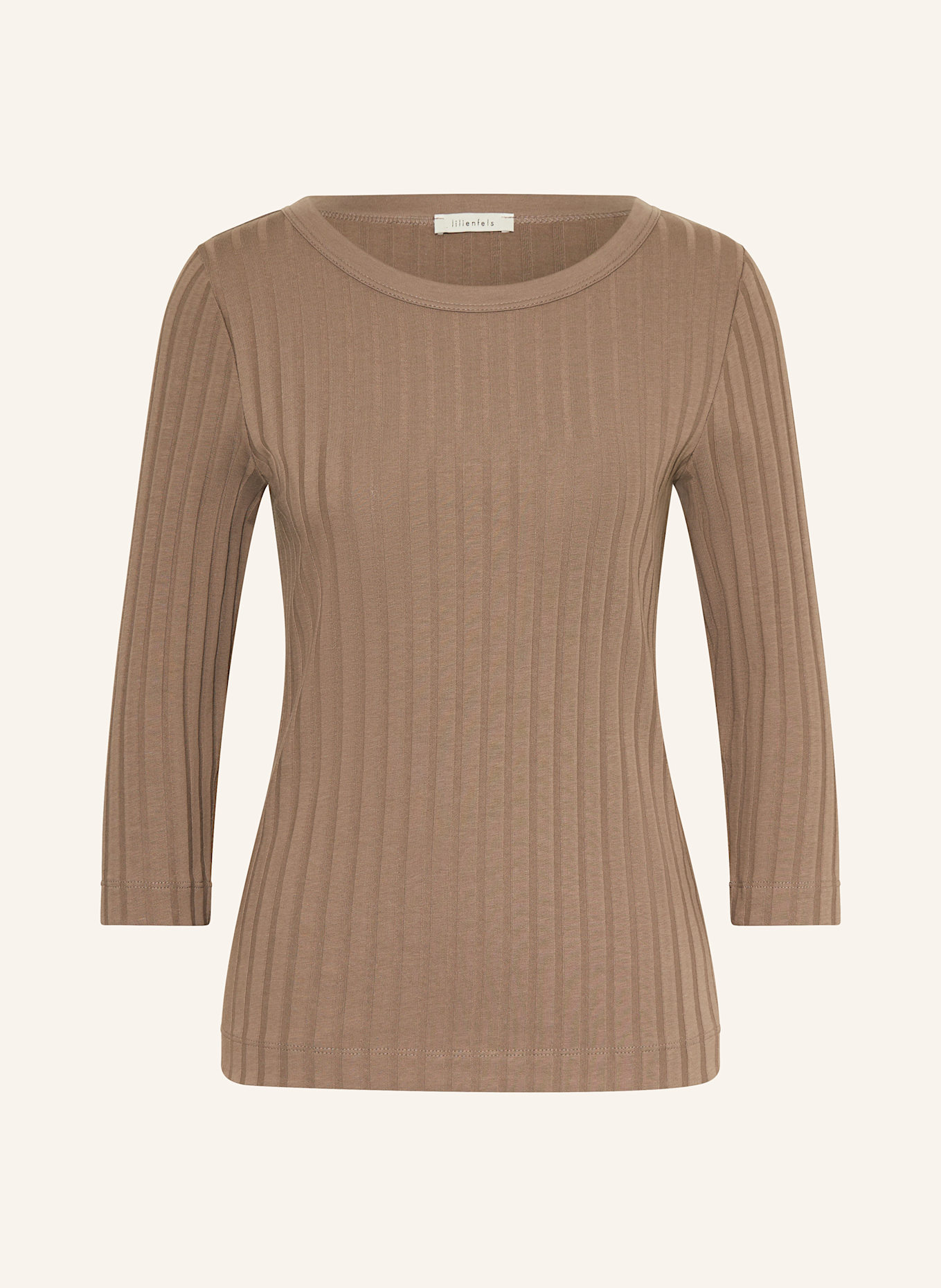 lilienfels Shirt mit 3/4-Arm: HELLBRAUN