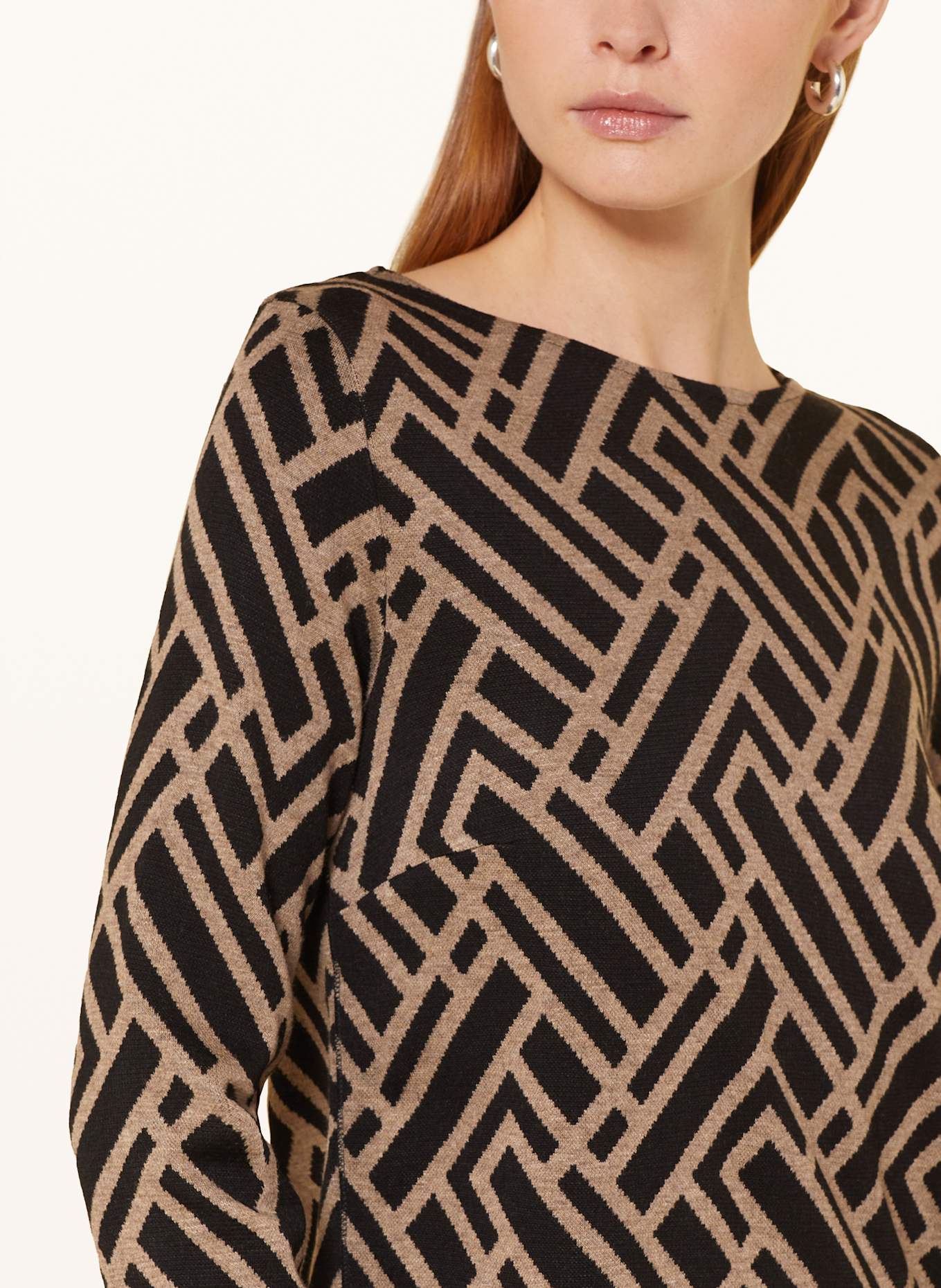 lilienfels Longsleeve: TAUPE / SCHWARZ