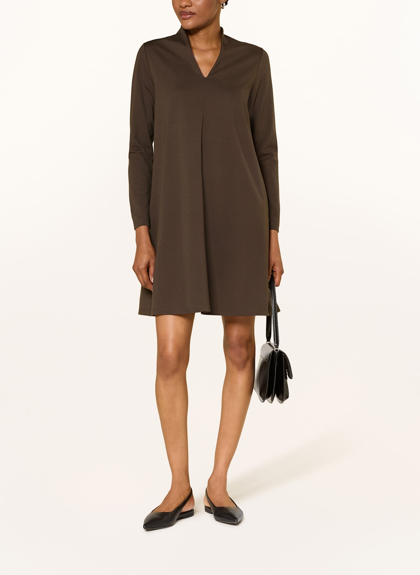 lilienfels Jerseykleid: DUNKELBRAUN