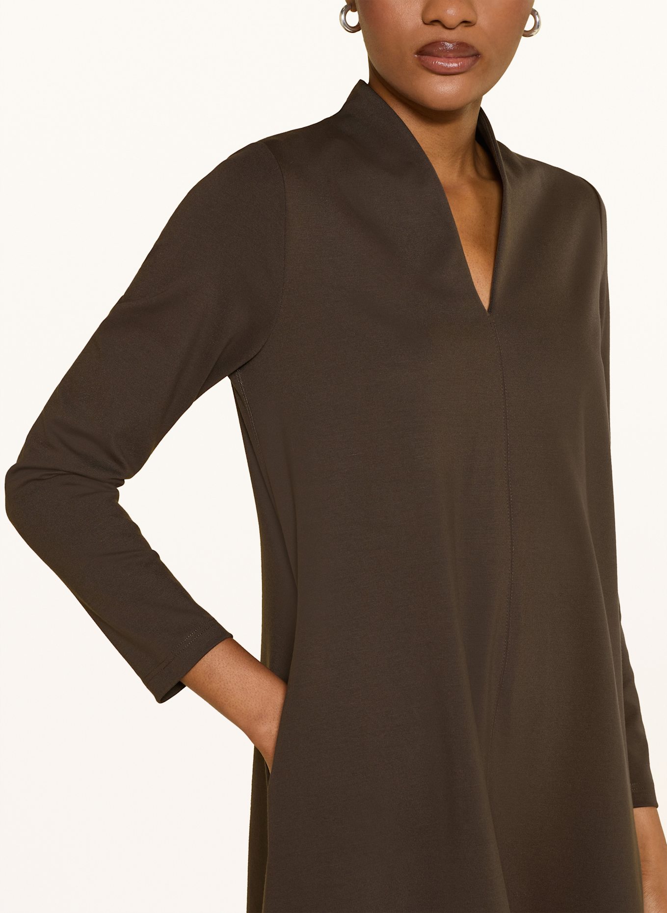 lilienfels Jerseykleid: DUNKELBRAUN