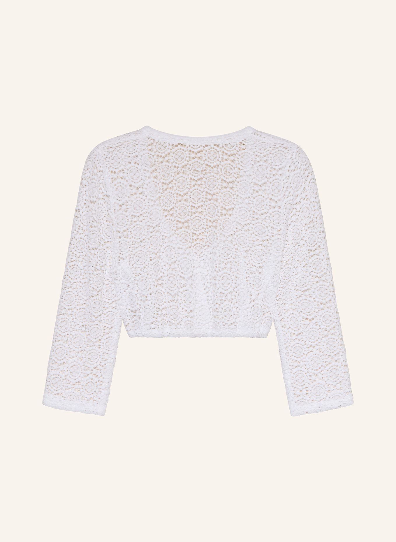 Johann & Johanna Dirndl blouse made of lace with 3/4 sleeves: WHITE