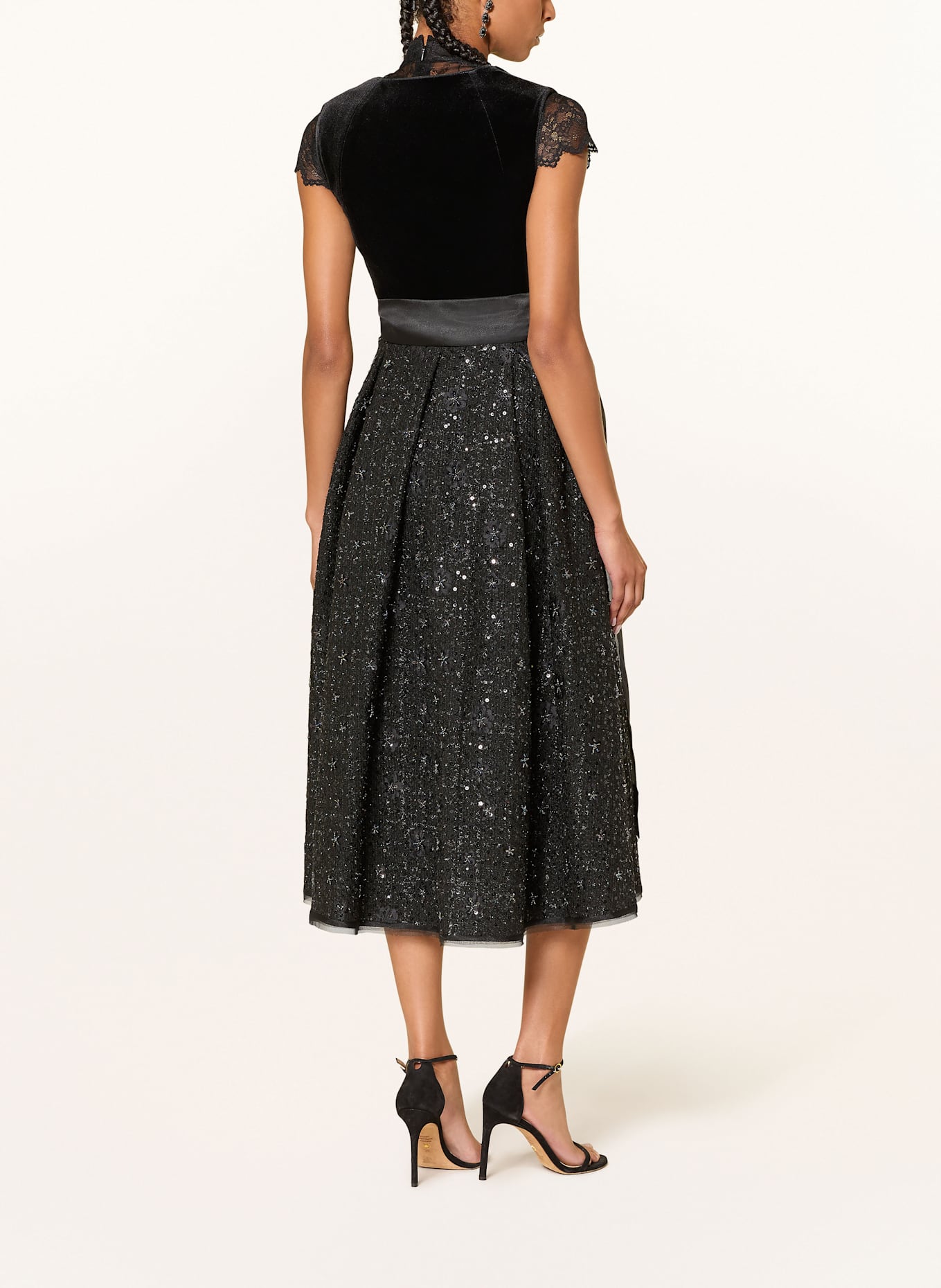 TALBOT RUNHOF Dirndl mit Pailletten: SCHWARZ