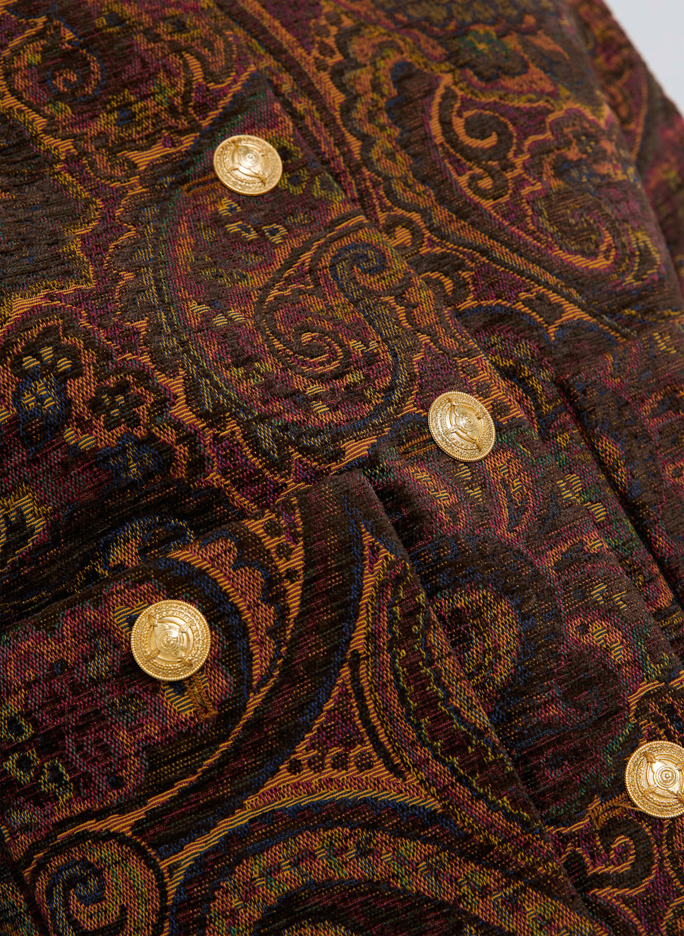 Chloé Jacquard-Jacke: DUNKELROT / DUNKELGRÜN / DUNKELGELB