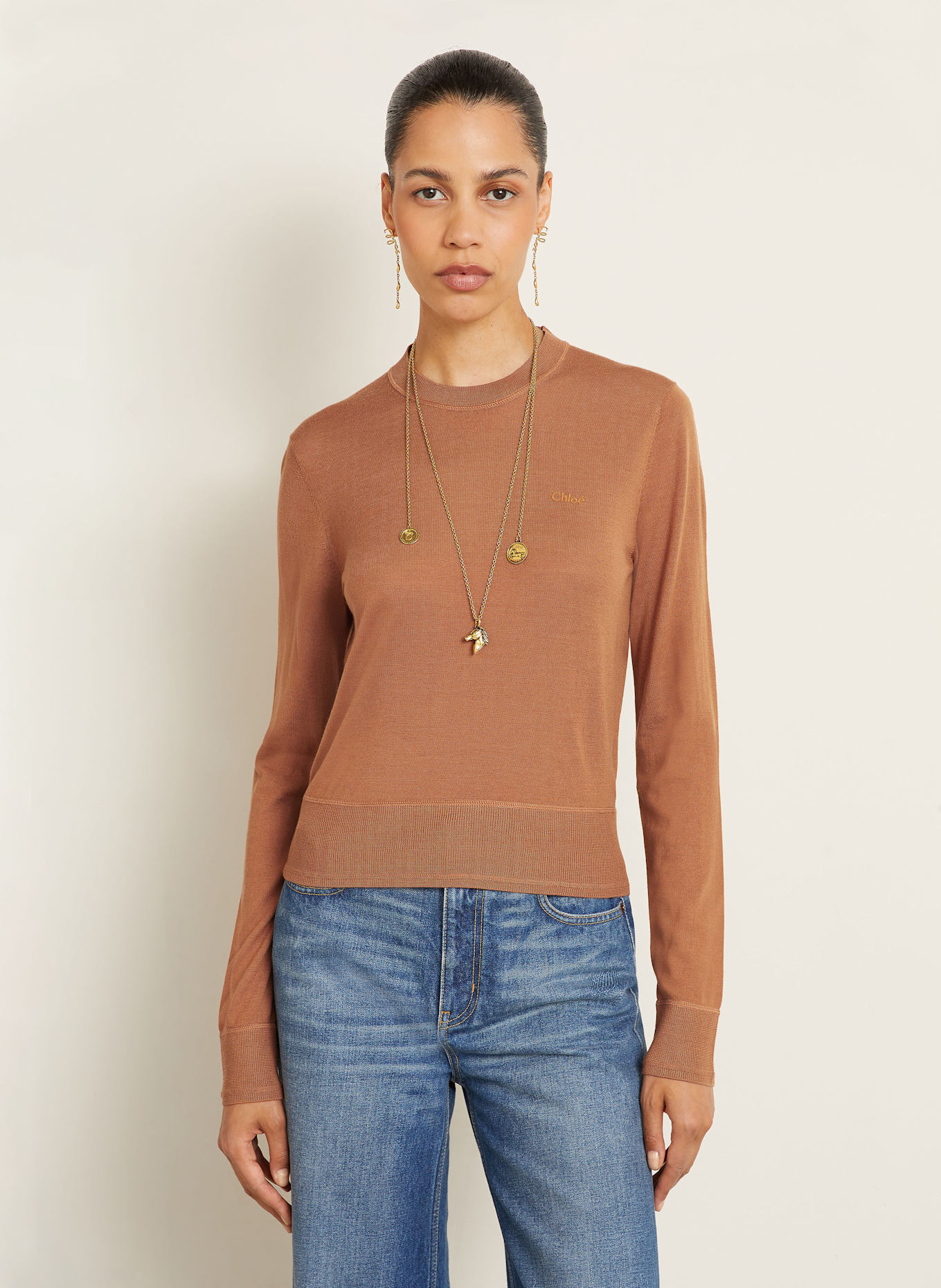 Chloé Pullover: COGNAC