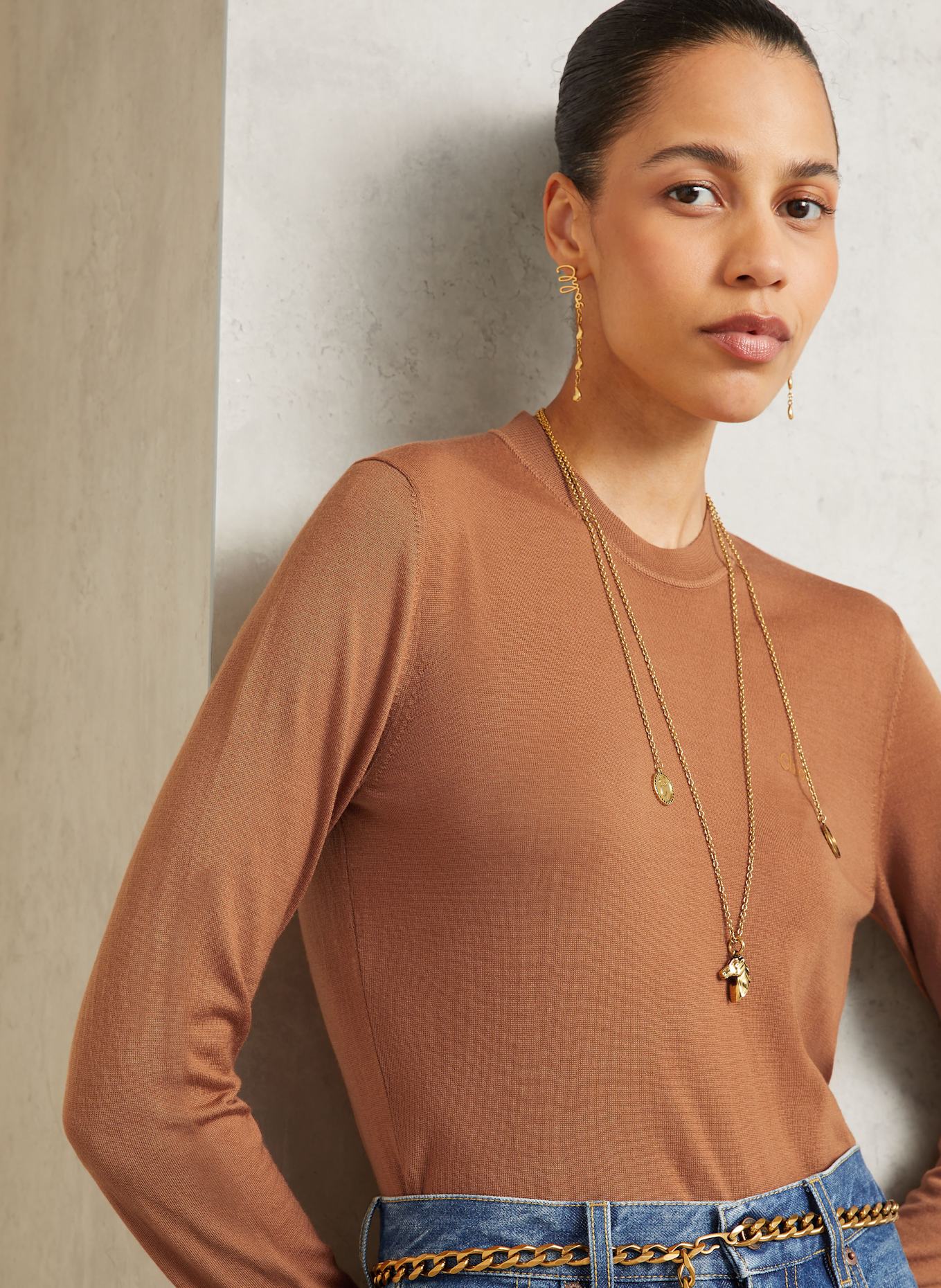 Chloé Pullover: COGNAC
