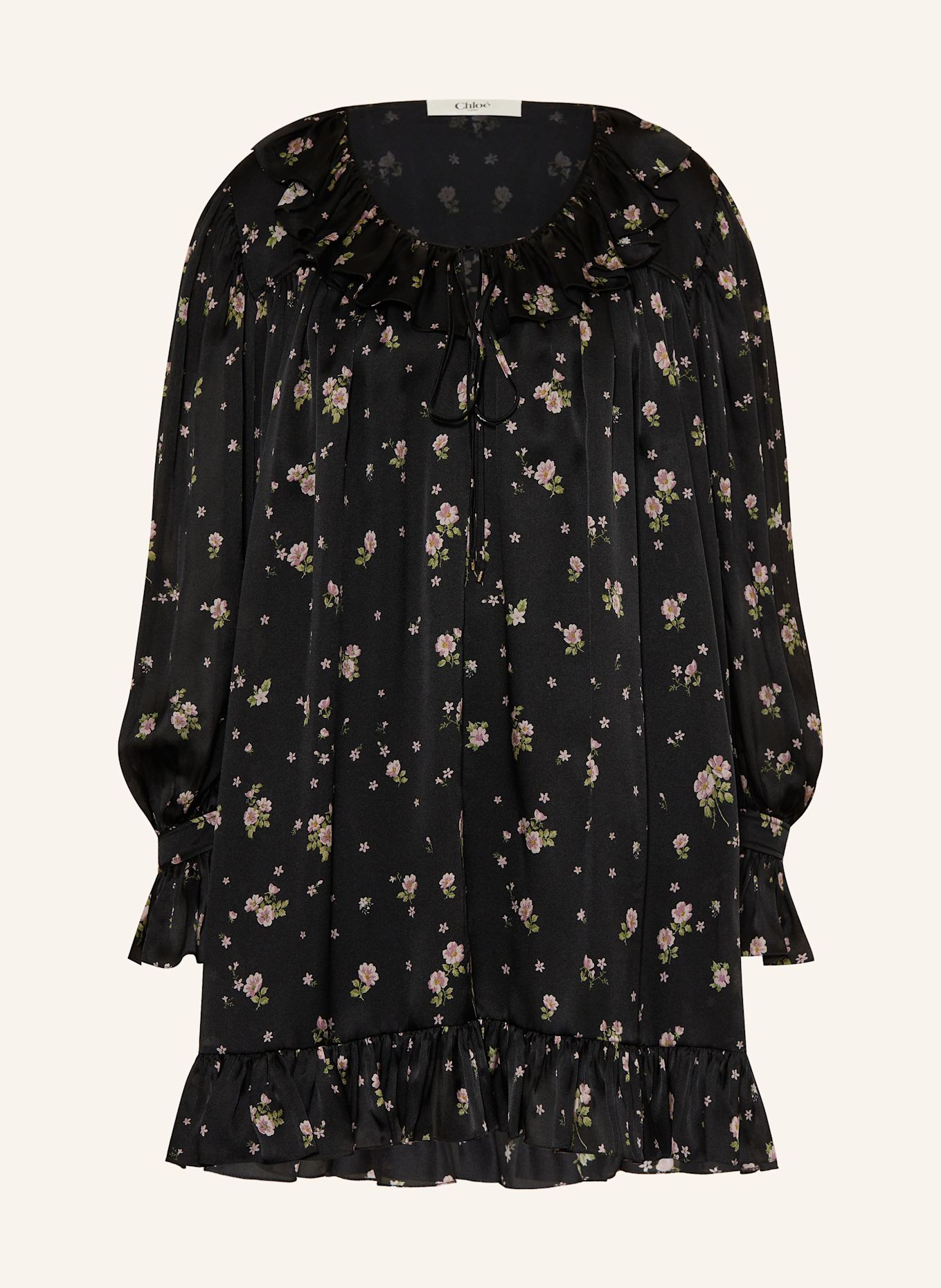 Chloé Seidenkleid: SCHWARZ