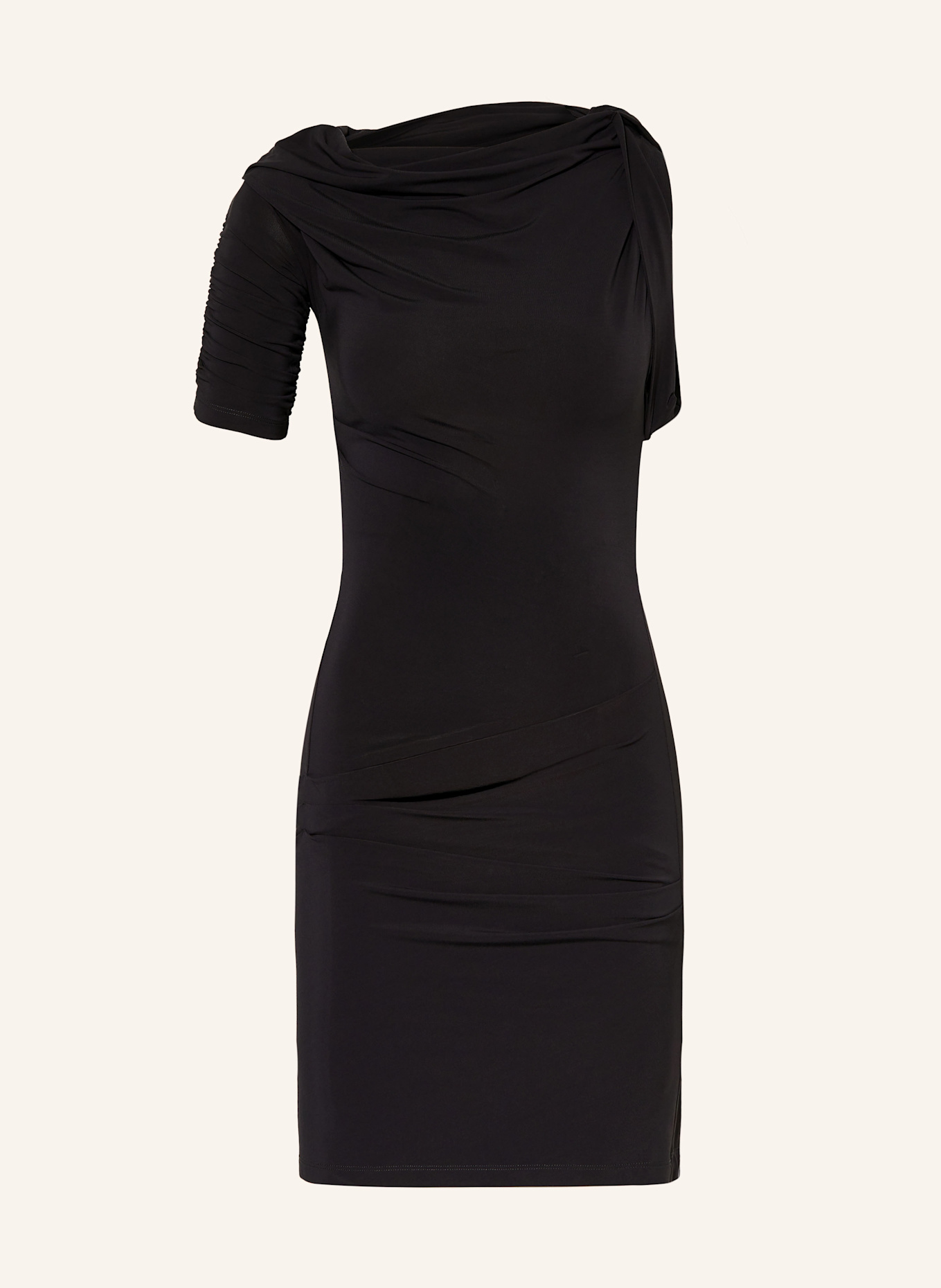 JACQUEMUS Cocktailkleid LA MINI ROBE DRAPEADO: DUNKELBLAU