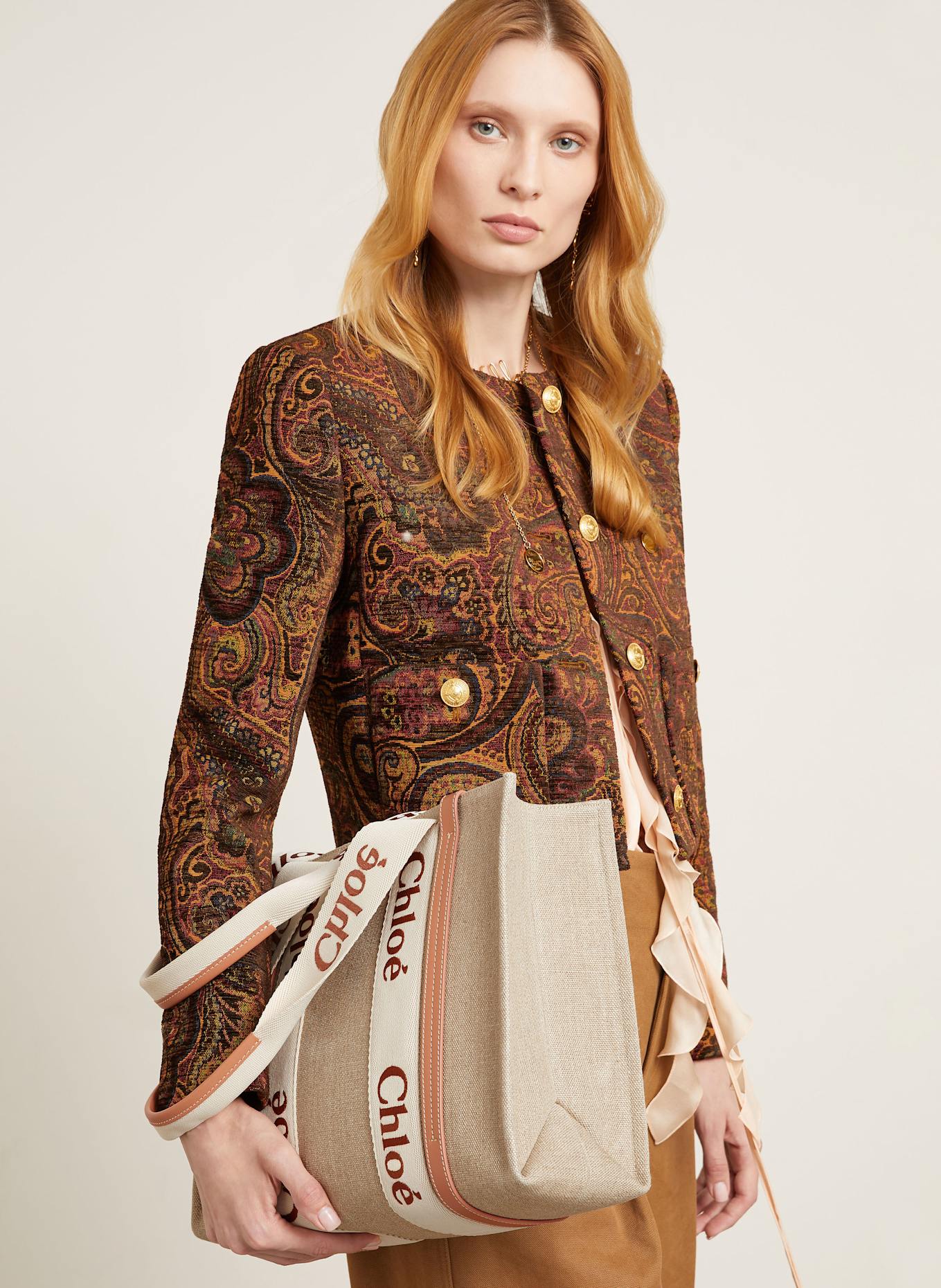 Chloé Shopper WOODY: Wooden Orange