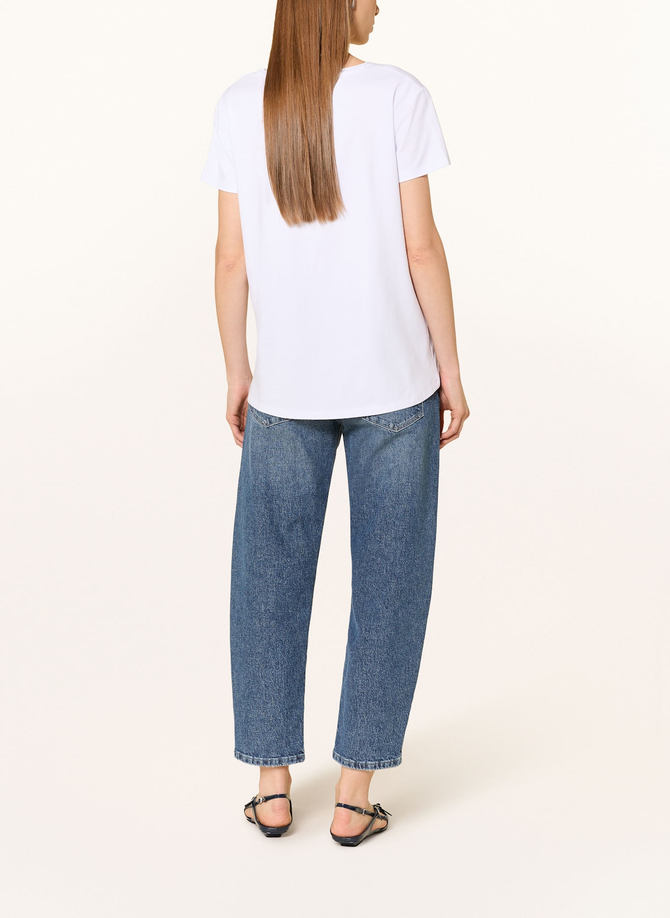 miss goodlife T-Shirt HAVE A NICE DAY mit Schmucksteinen: WEISS