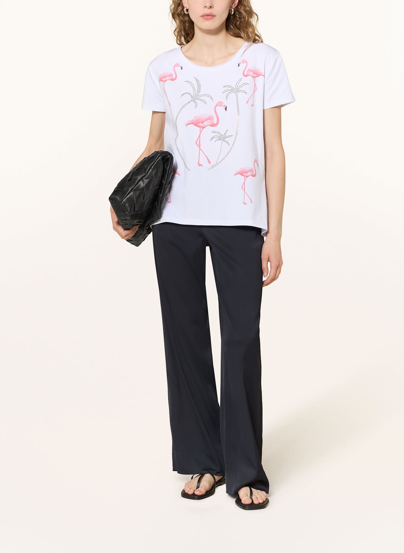 miss goodlife T-shirt z obszyciem ozdobnymi kamykami: BIAŁY / RÓŻOWY / ZIELONY