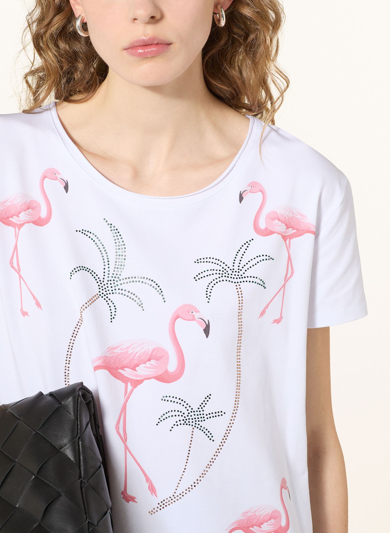 miss goodlife T-shirt z obszyciem ozdobnymi kamykami: BIAŁY / RÓŻOWY / ZIELONY