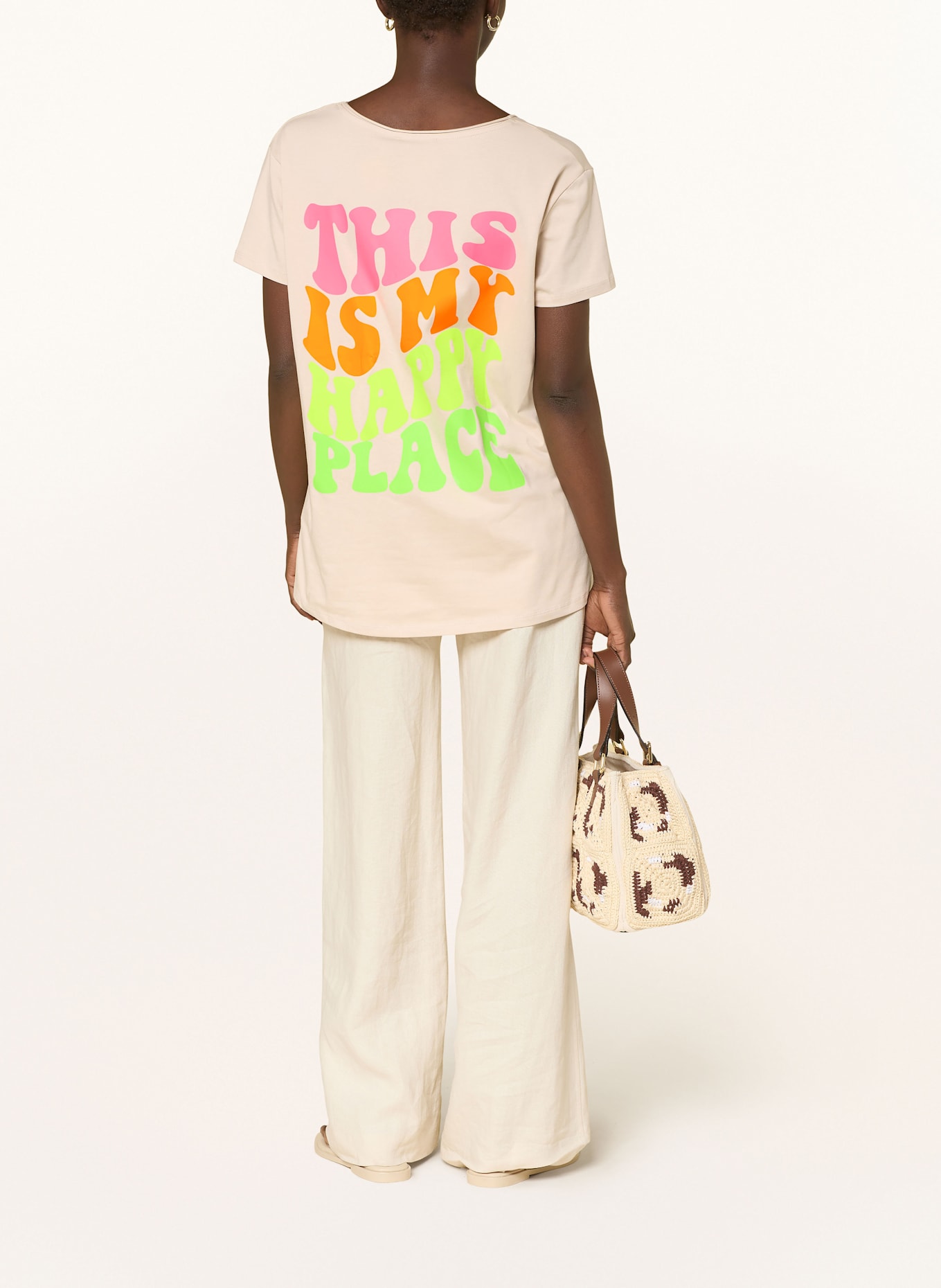 miss goodlife T-shirt: BEŻOWY