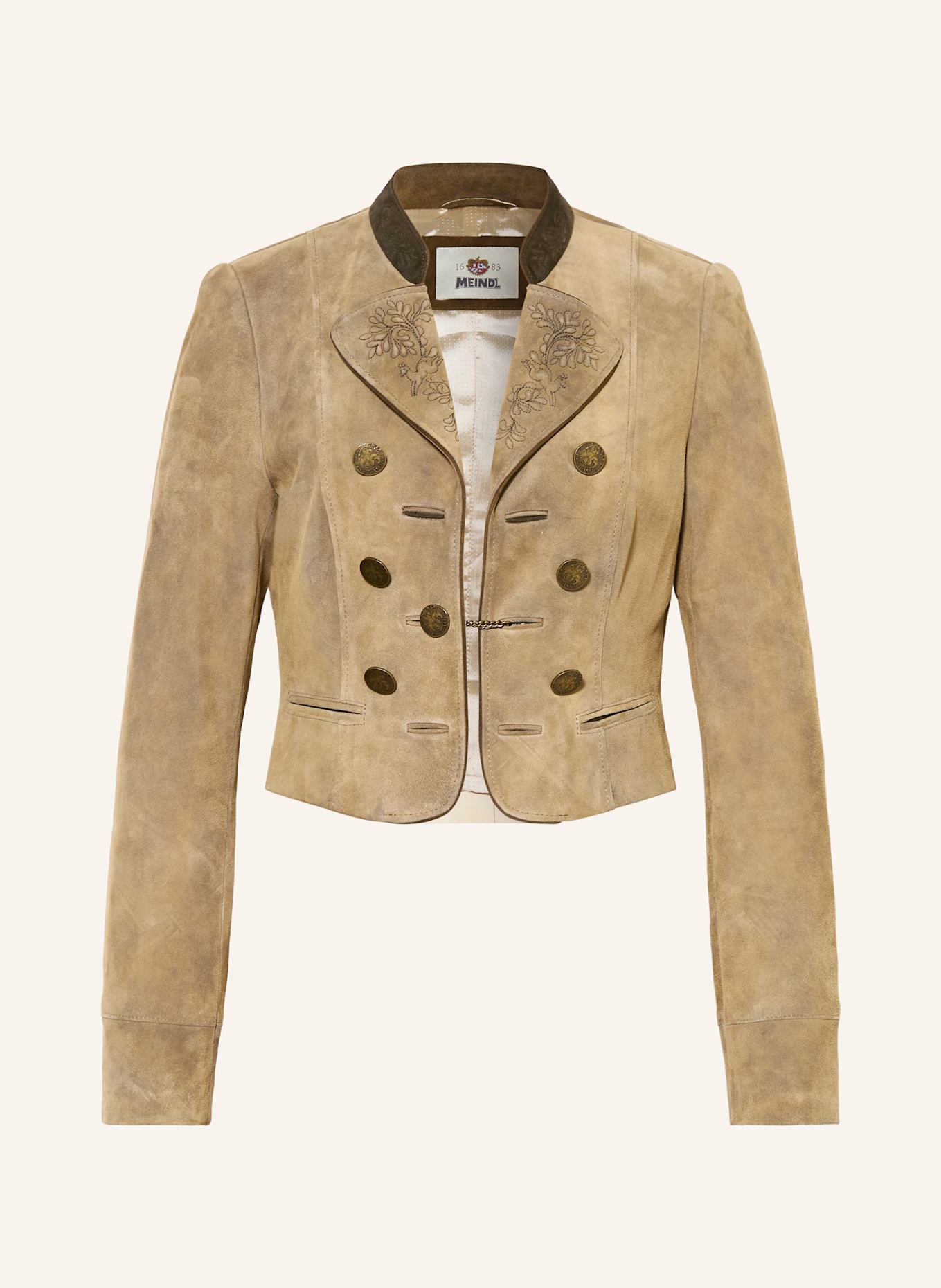 MEINDL Trachten-Lederjacke ANNA-LENA: HELLBRAUN