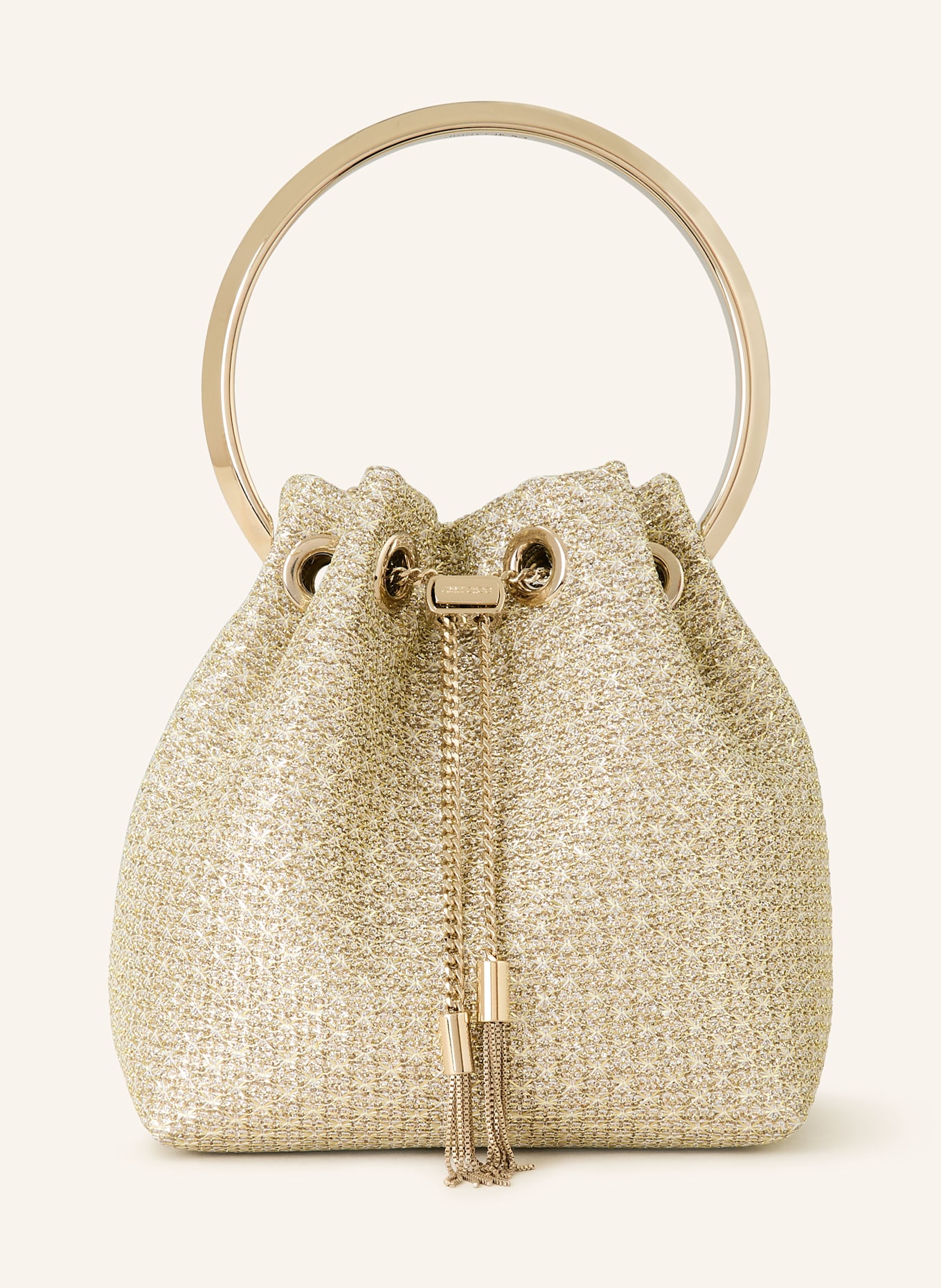 JIMMY CHOO Beuteltasche BON BON SPARKLE: GOLD