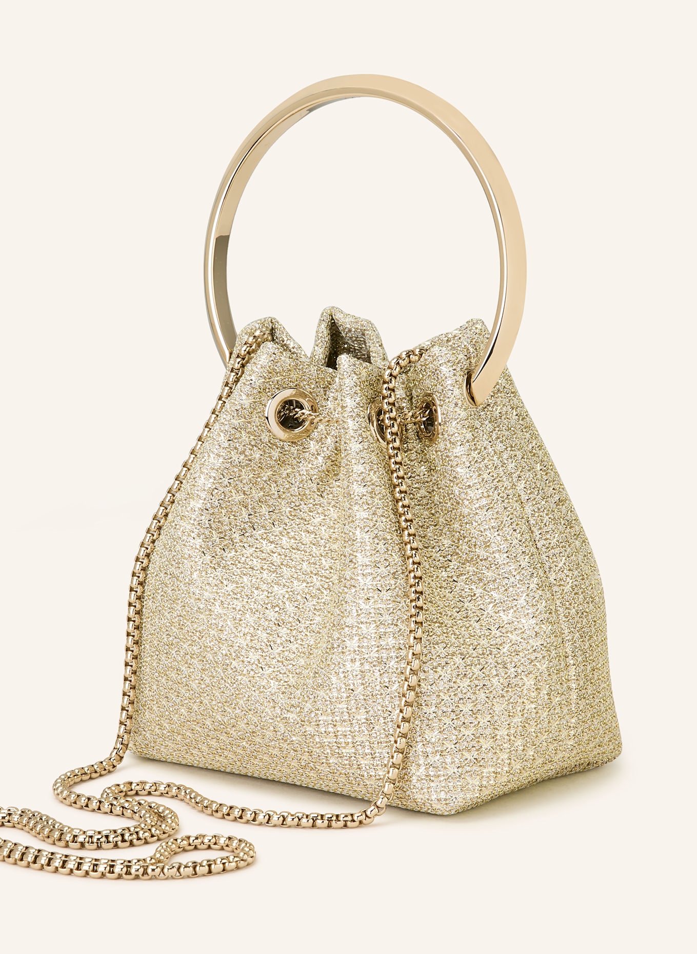 JIMMY CHOO Beuteltasche BON BON SPARKLE: GOLD