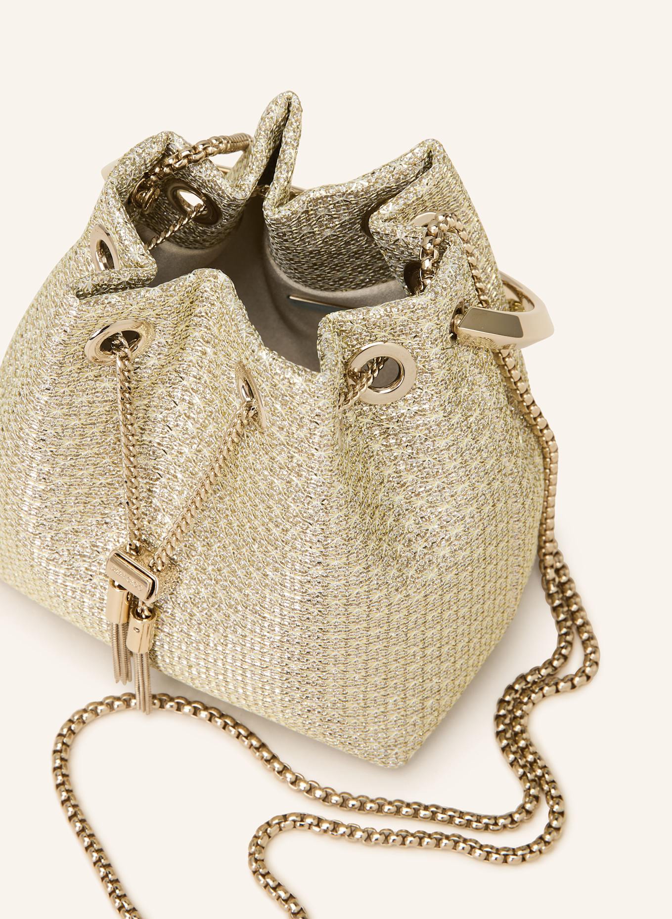 JIMMY CHOO Beuteltasche BON BON SPARKLE: GOLD