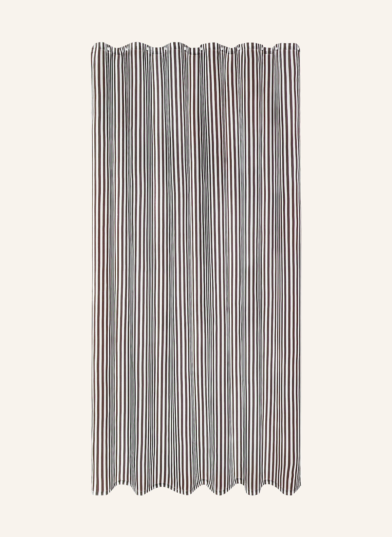 Jotex Rideau de douche EMMY: MARRON FONCÉ / BLANC